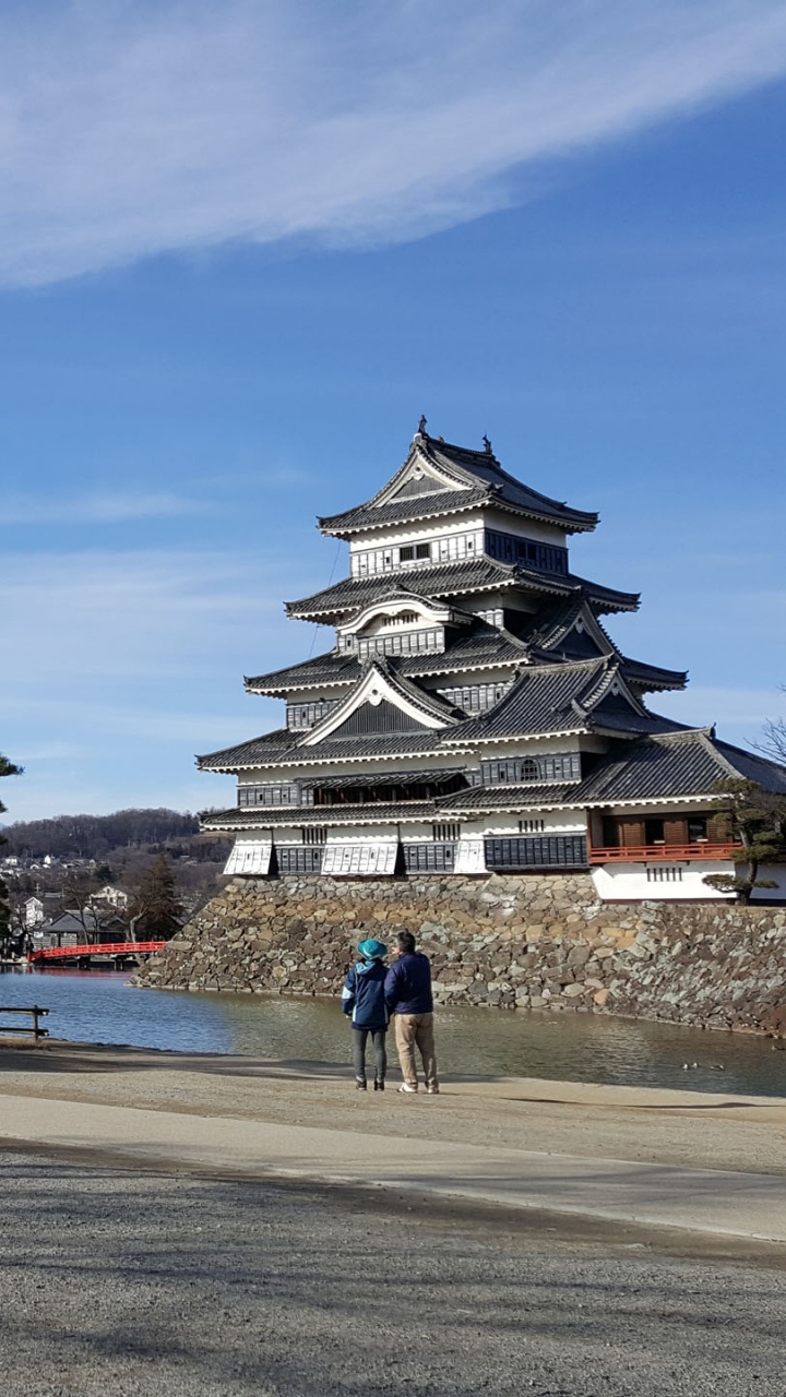 Обои Замок Мацумото, достопримечательность, дерево, облако, вышка в разрешении 720x1280