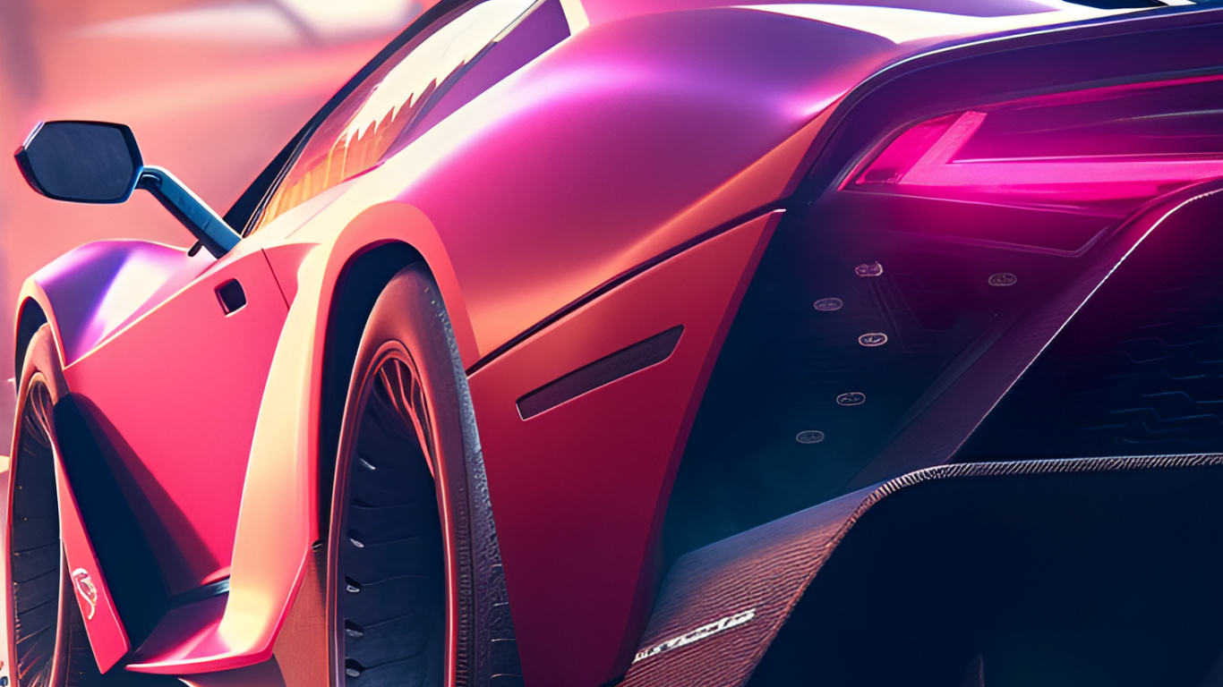 Обои Ламборджини, легковые автомобили, колесо, шина, автомобильное освещение в разрешении 1366x768