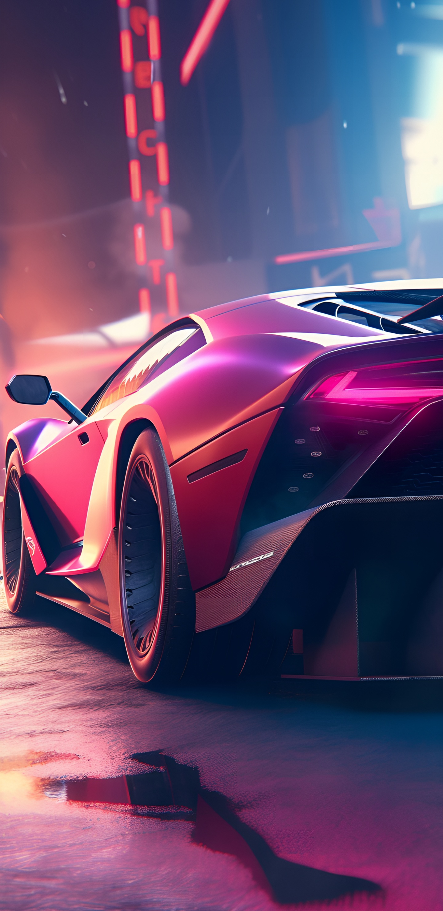 Обои Ламборджини, легковые автомобили, колесо, шина, автомобильное освещение в разрешении 1440x2960