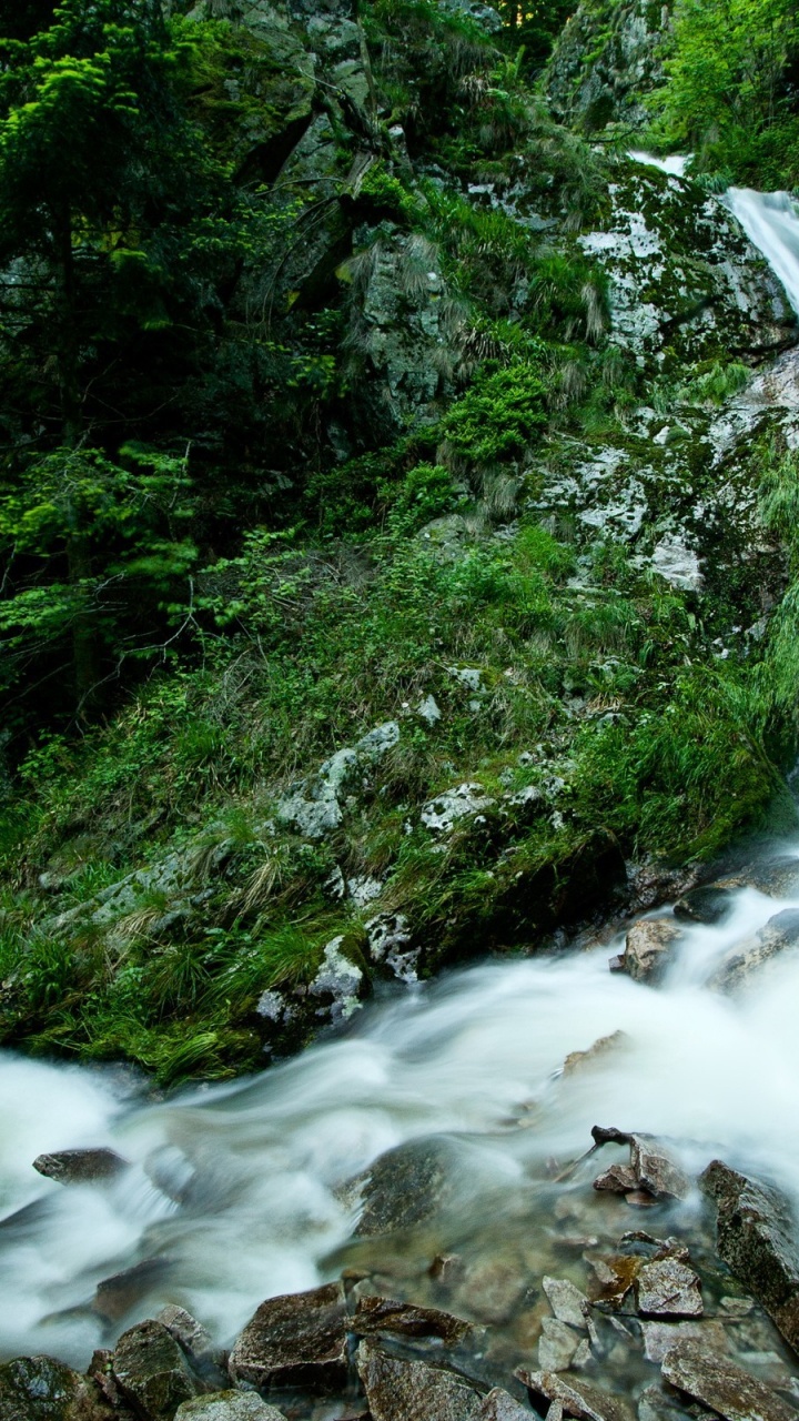 Обои природа, водопад, гидроресурсы, водоем, водоток в разрешении 720x1280