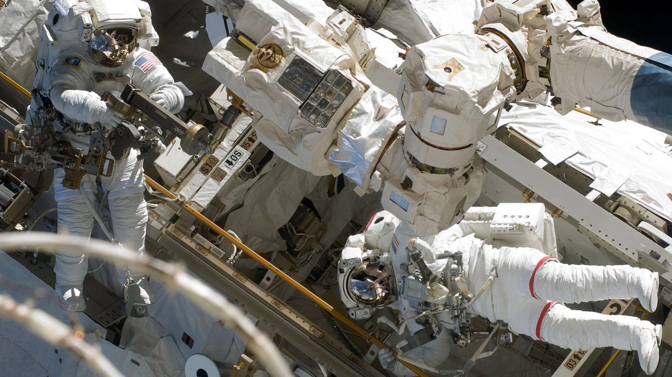 Обои астронавт, НАСА, космос, аэрокосмическая техника, пространство в разрешении 1366x768