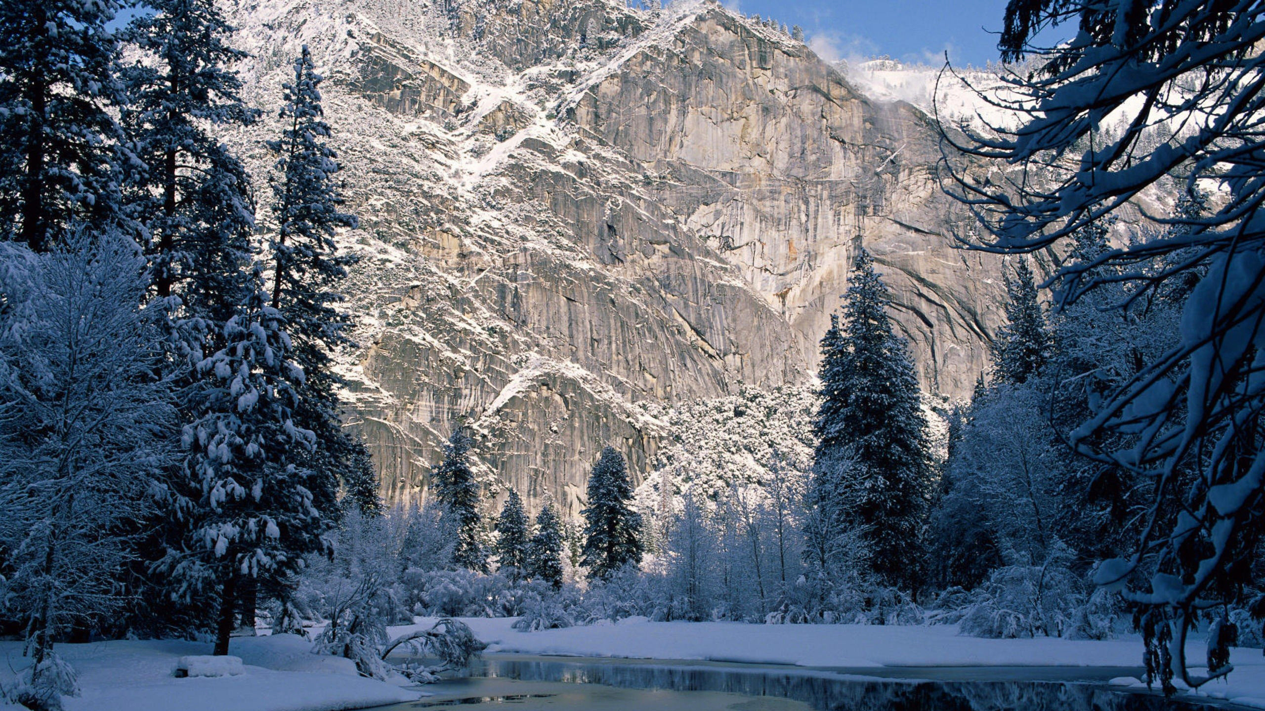 Обои сделал Йосемити стали национальным парком, парк, национальный парк, зима, снег в разрешении 2560x1440