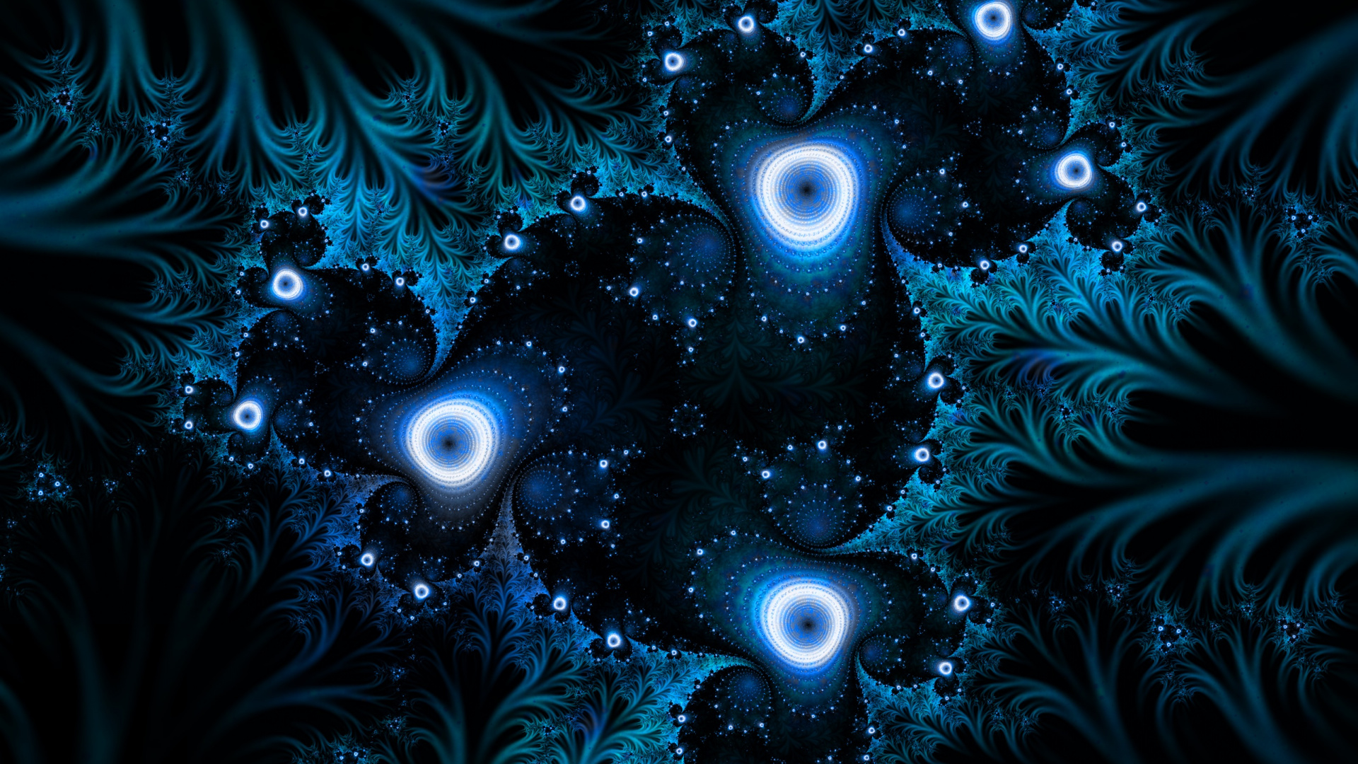 Обои графика, вода, небо, фрактальное искусство, космос в разрешении 1920x1080