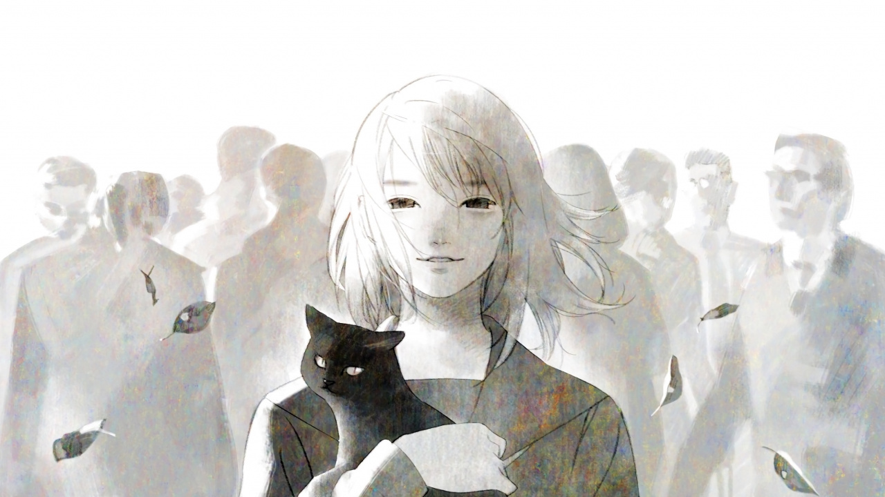 Обои аниме, арт, Девушка кошка, иллюстрация, жест в разрешении 1280x720