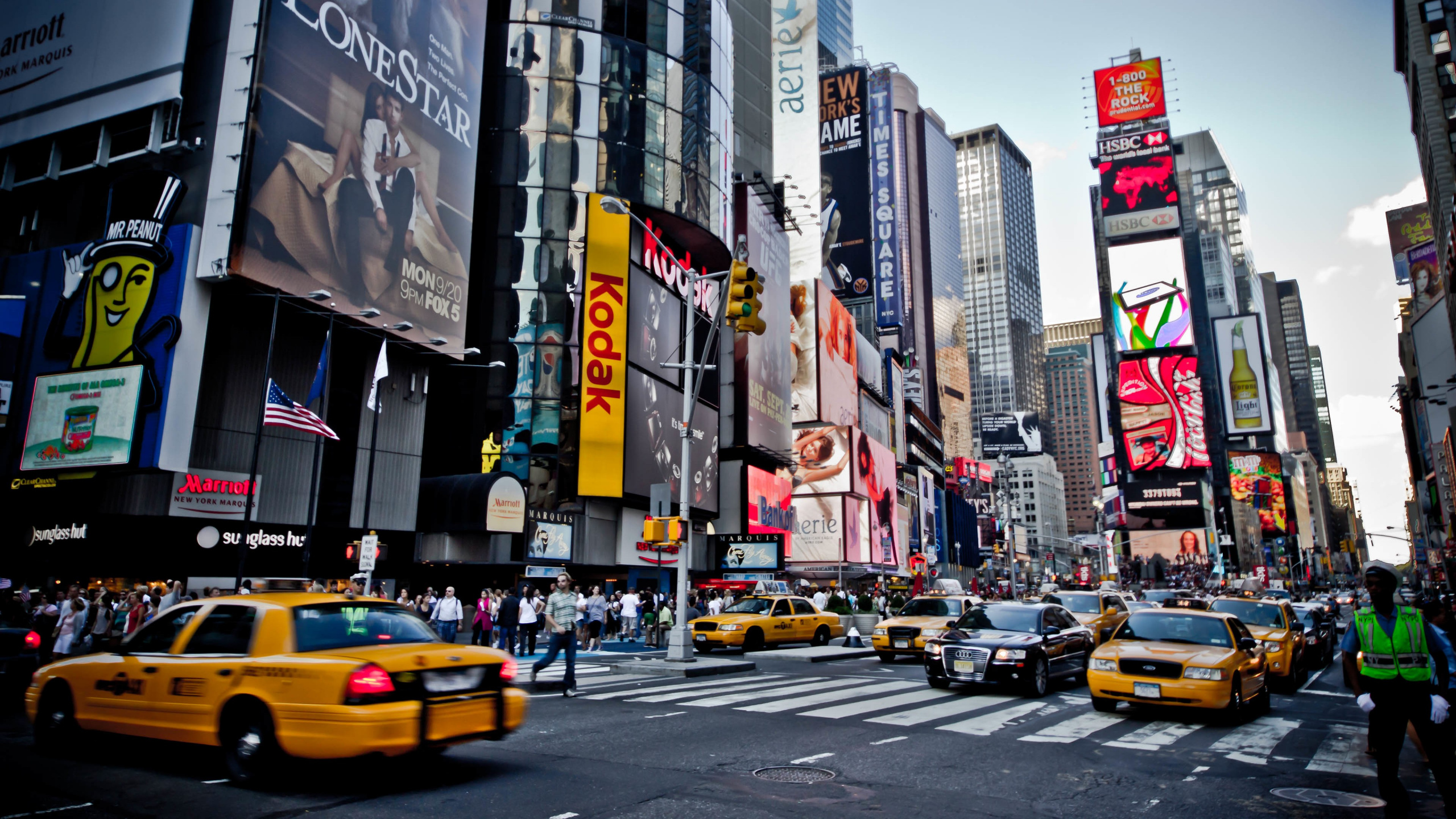 Обои таймсквер, городской район, метрополия, город, ориентир в разрешении 2560x1440