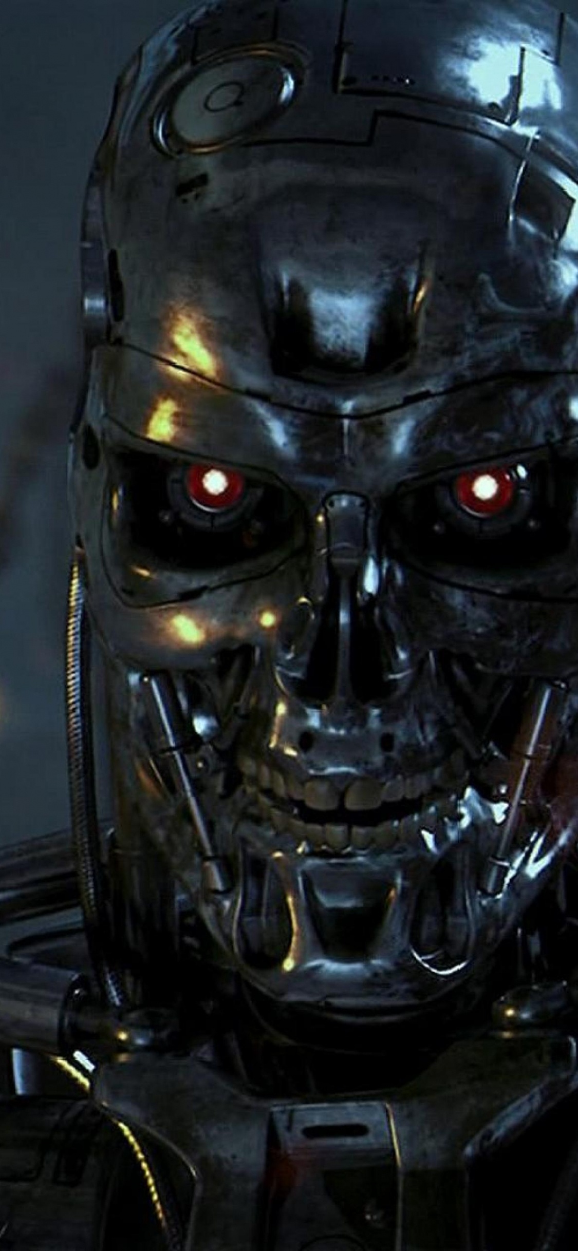 Обои Терминатор, Научная фантастика, шлем, технологии, фигурка в разрешении 1125x2436