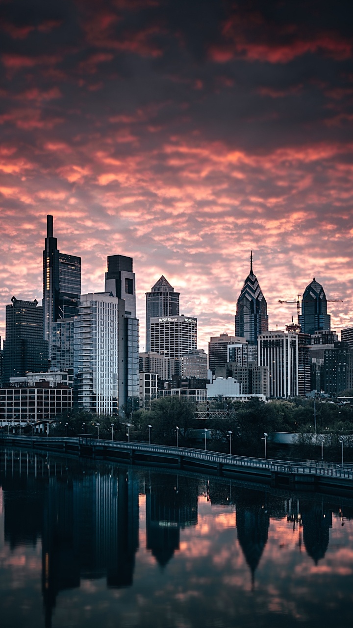 Обои коррумпированный город, арт, Лос-Анджелес, вода, облако в разрешении 720x1280