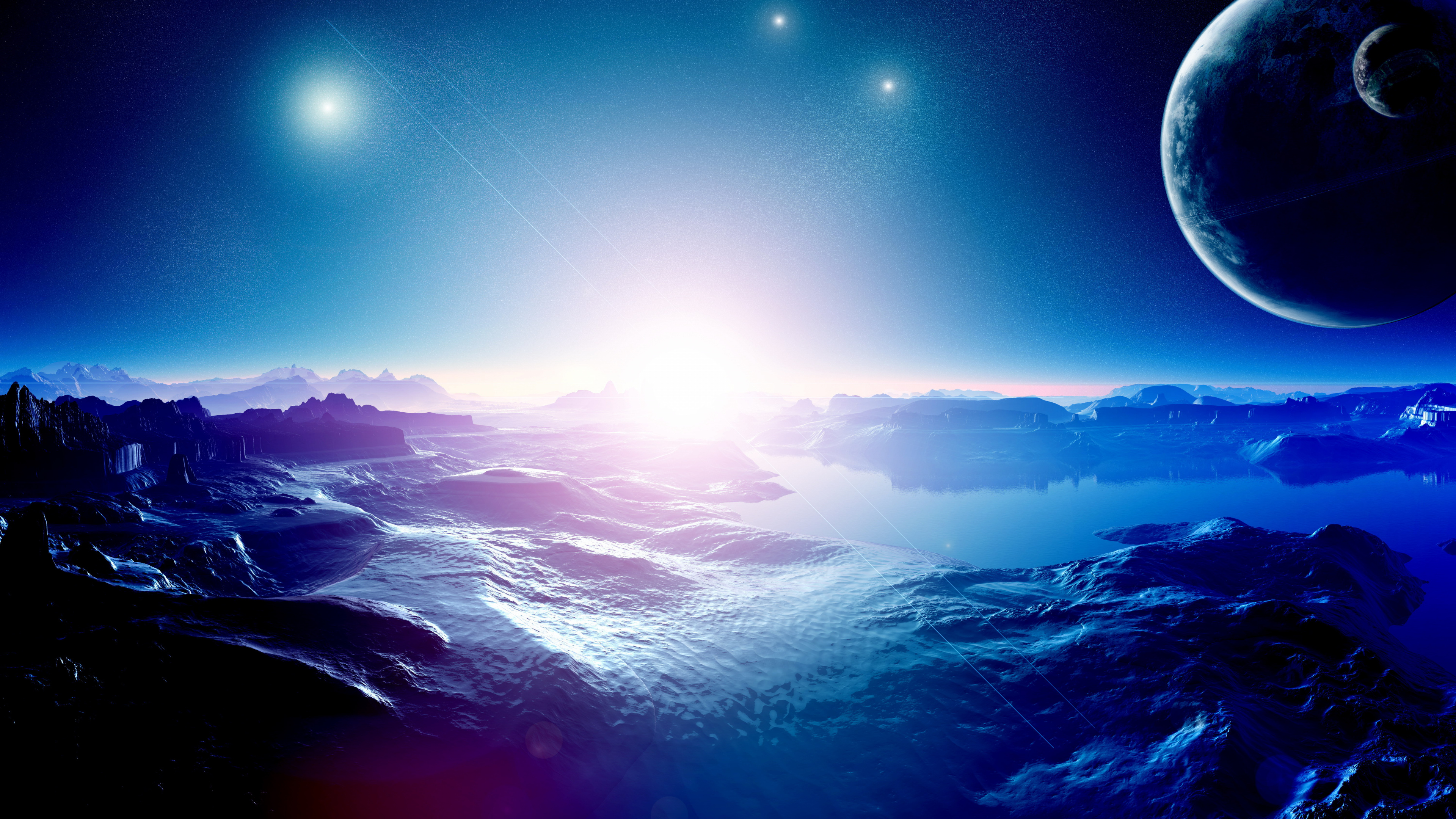 Обои земля, планета, Галактика, атмосфера, космическое пространство в разрешении 3840x2160