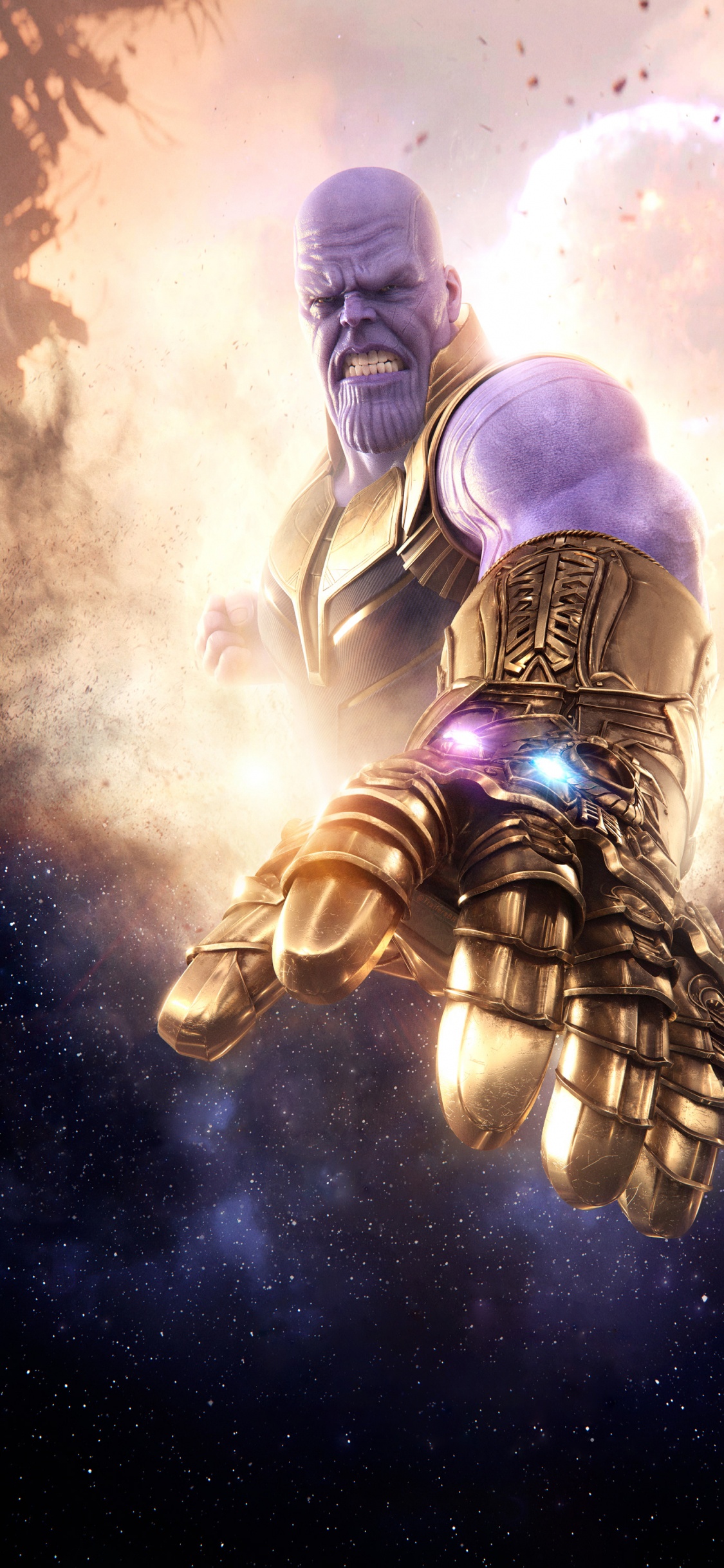 Обои атмосфера, Супермен, шлем, арт, живопись в разрешении 1125x2436