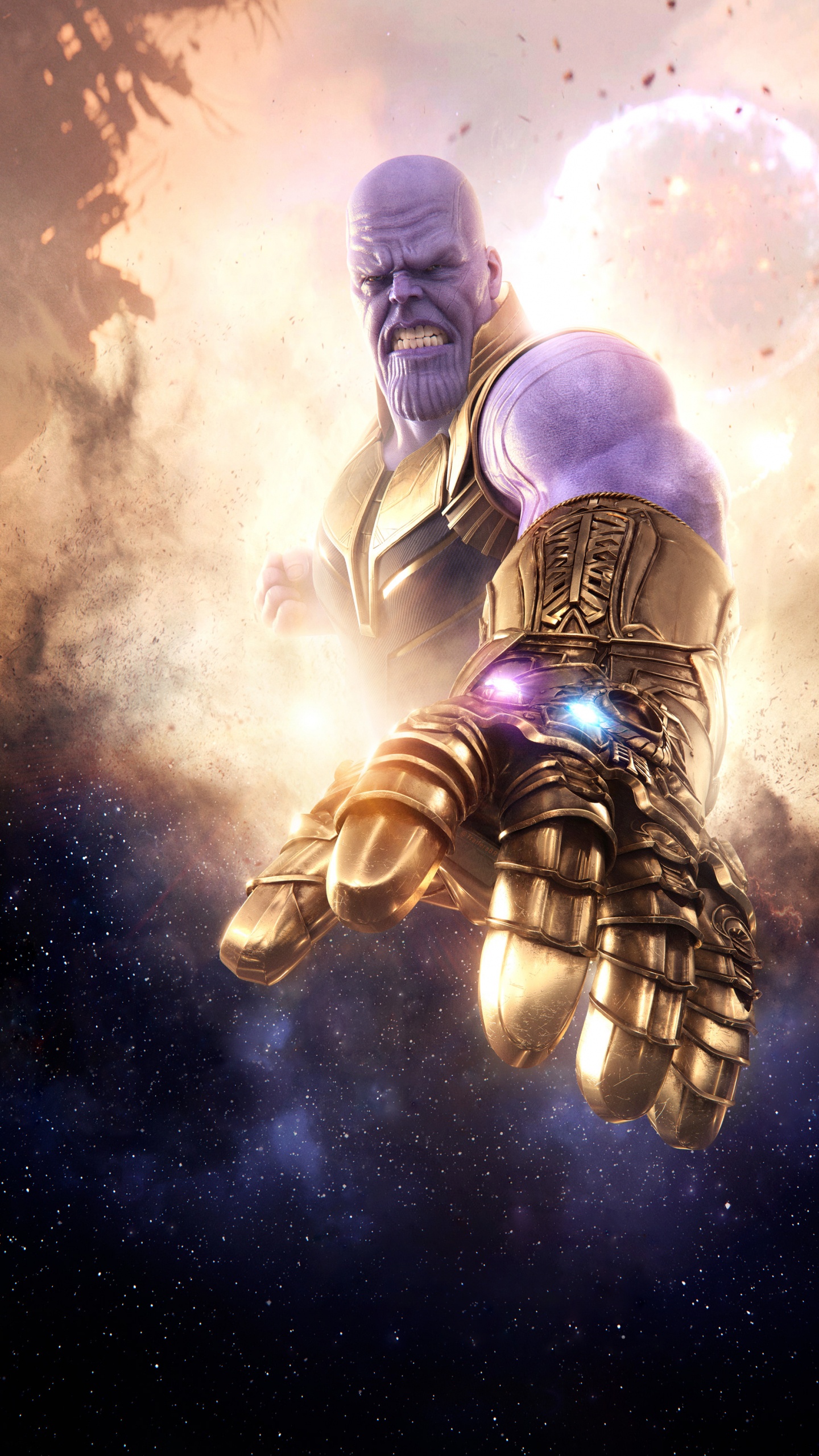 Обои атмосфера, Супермен, шлем, арт, живопись в разрешении 1440x2560