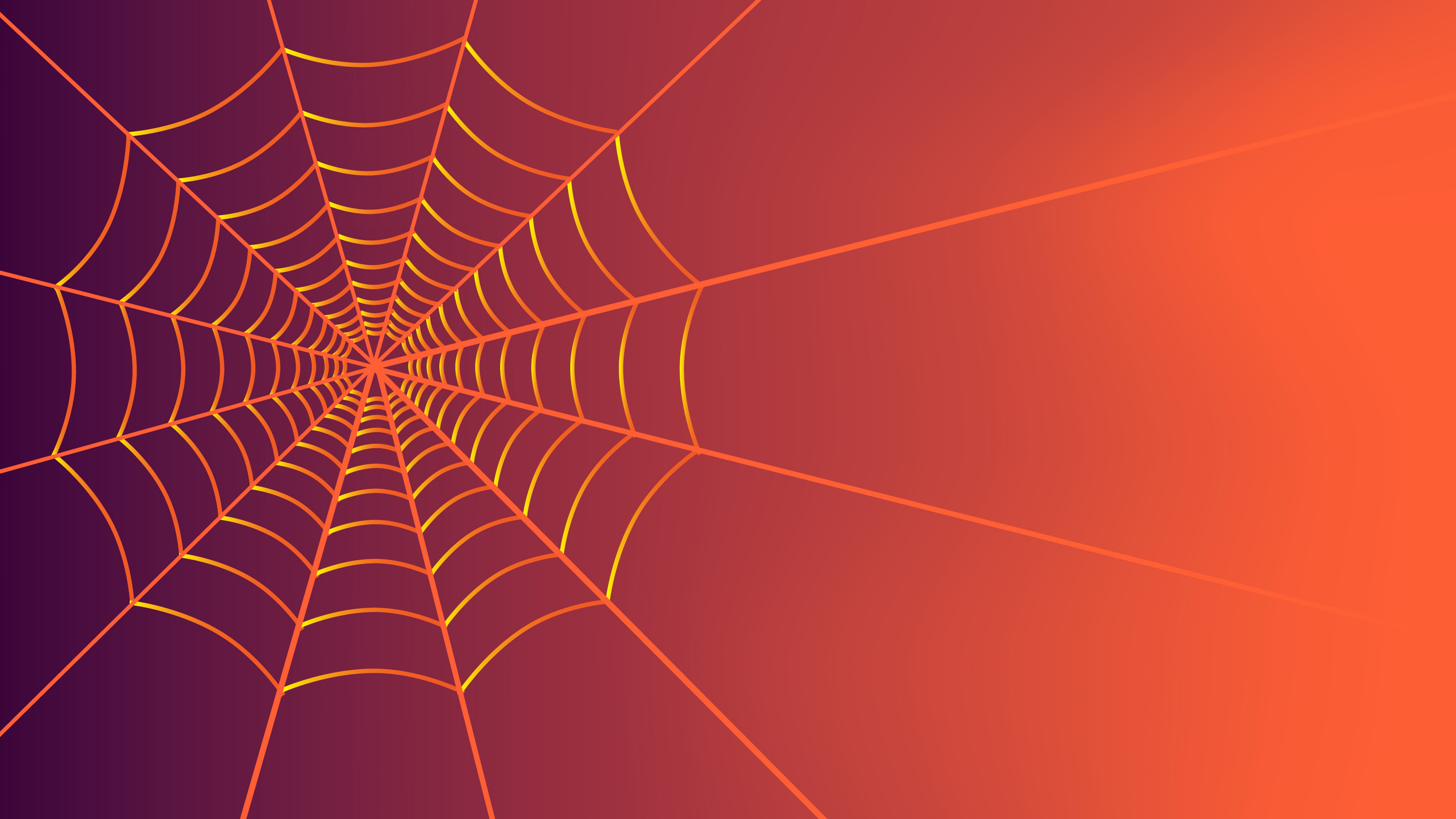 Обои паук, паутина, иллюстрация, векторная графика, Апельсин в разрешении 3840x2160