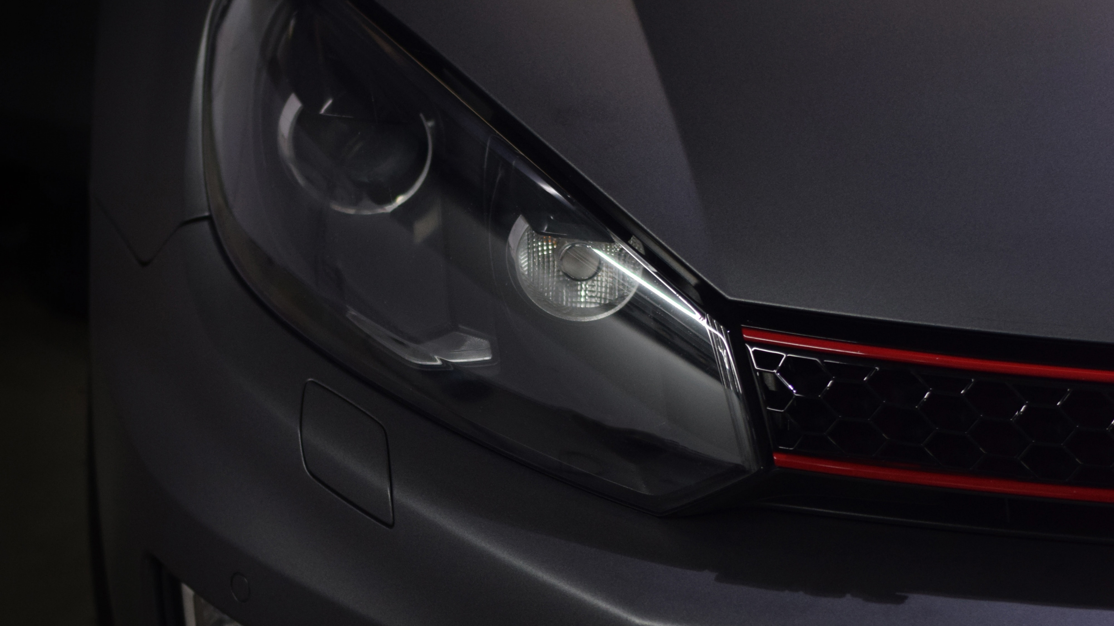 Обои авто, полутона и оттенки, черный, фара, автомобильное освещение в разрешении 3840x2160