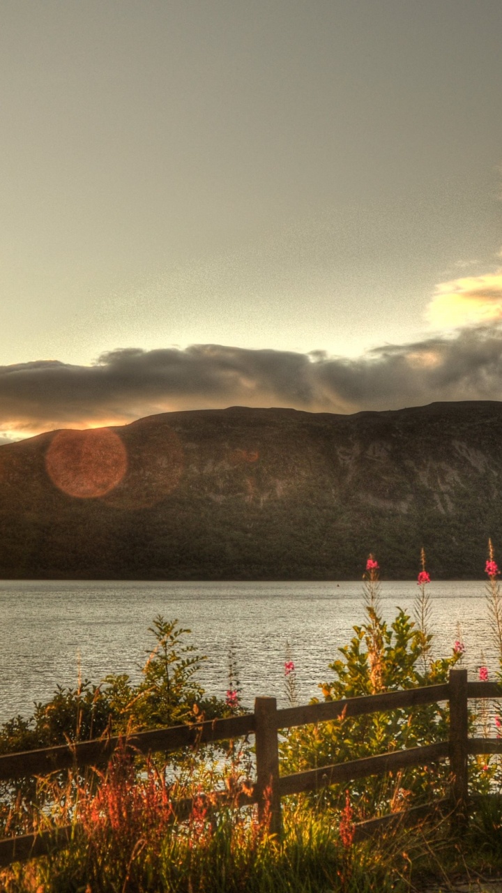 Обои Лох-Несс, облако, природа, вода, закат в разрешении 720x1280