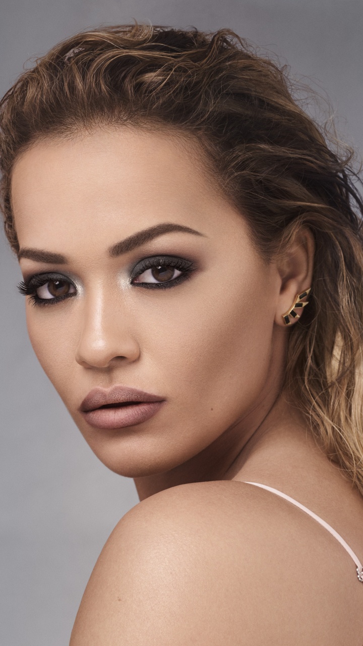 Обои Рита ора, девчата, волосы, лицо, бровь в разрешении 720x1280