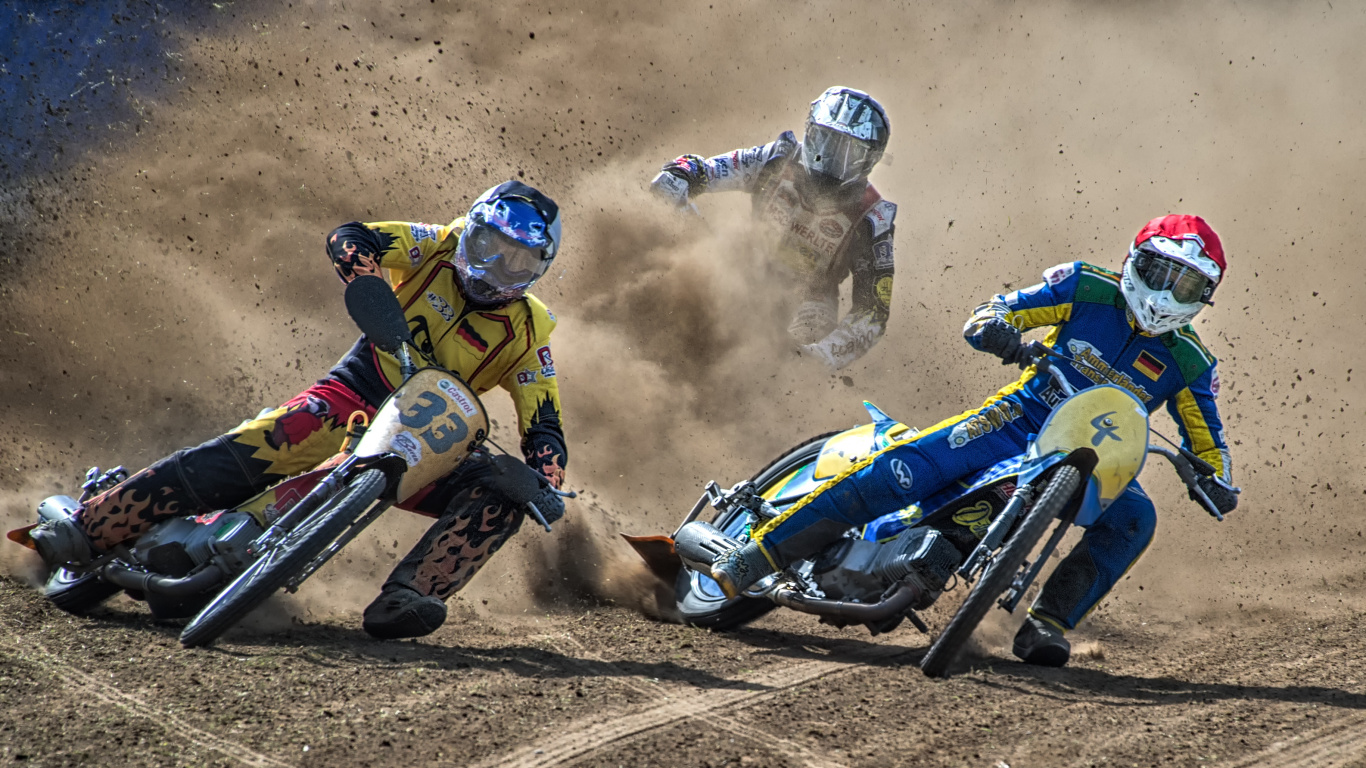 Обои мотокросс, мотоцикл, гоночный, автоспорт, мотоспорт в разрешении 1366x768