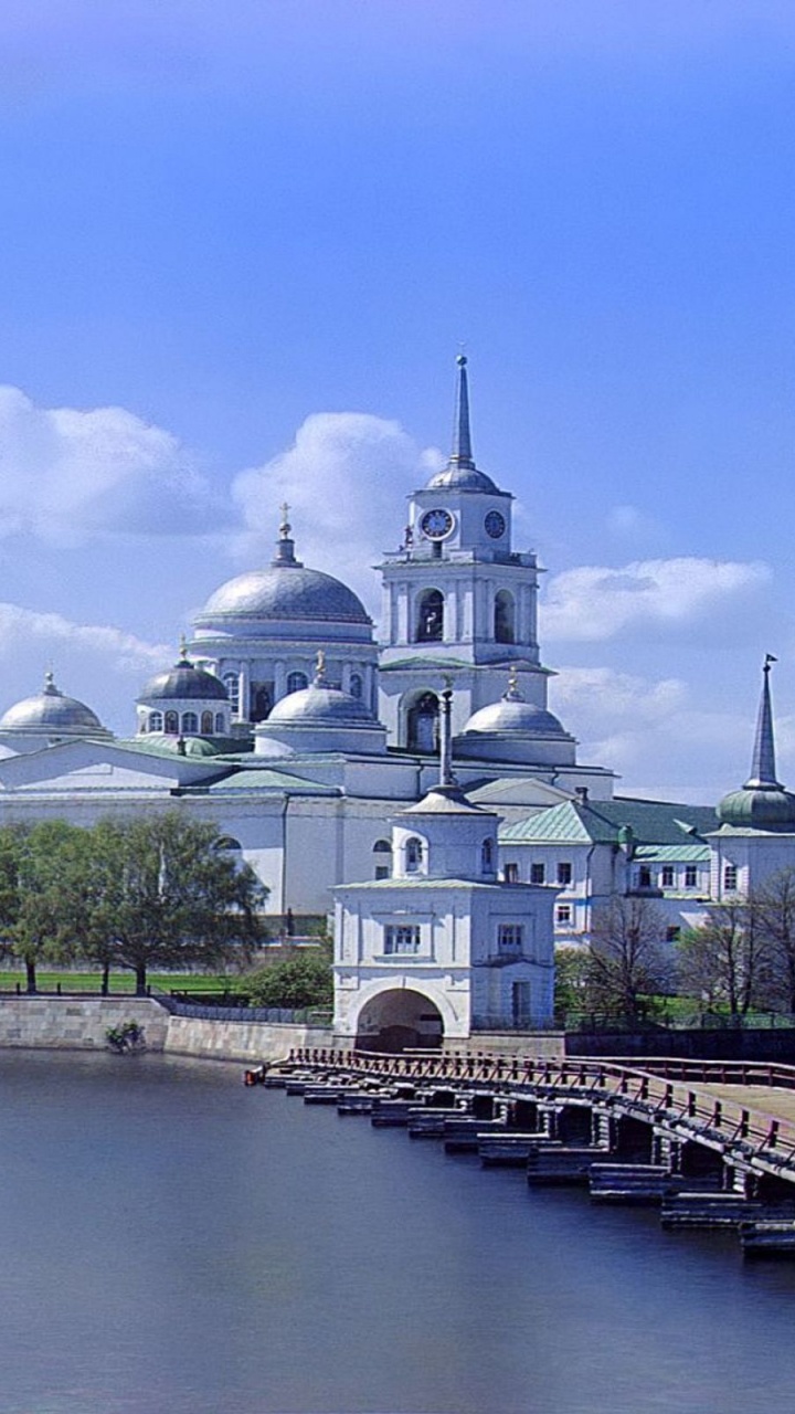 Обои Остров Столобный, светлица, озеро, ориентир, здание в разрешении 720x1280