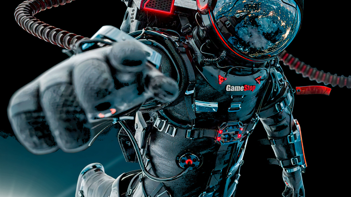 Обои астронавт, шлем, космос, автомобильные шины, иллюстрация в разрешении 1366x768