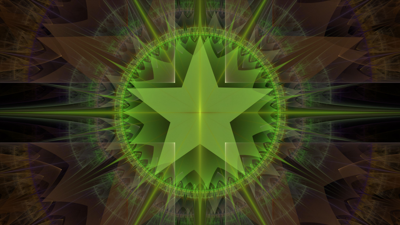 Обои фрактальное искусство, фрактал, узор, фигура, наземное растение в разрешении 1366x768