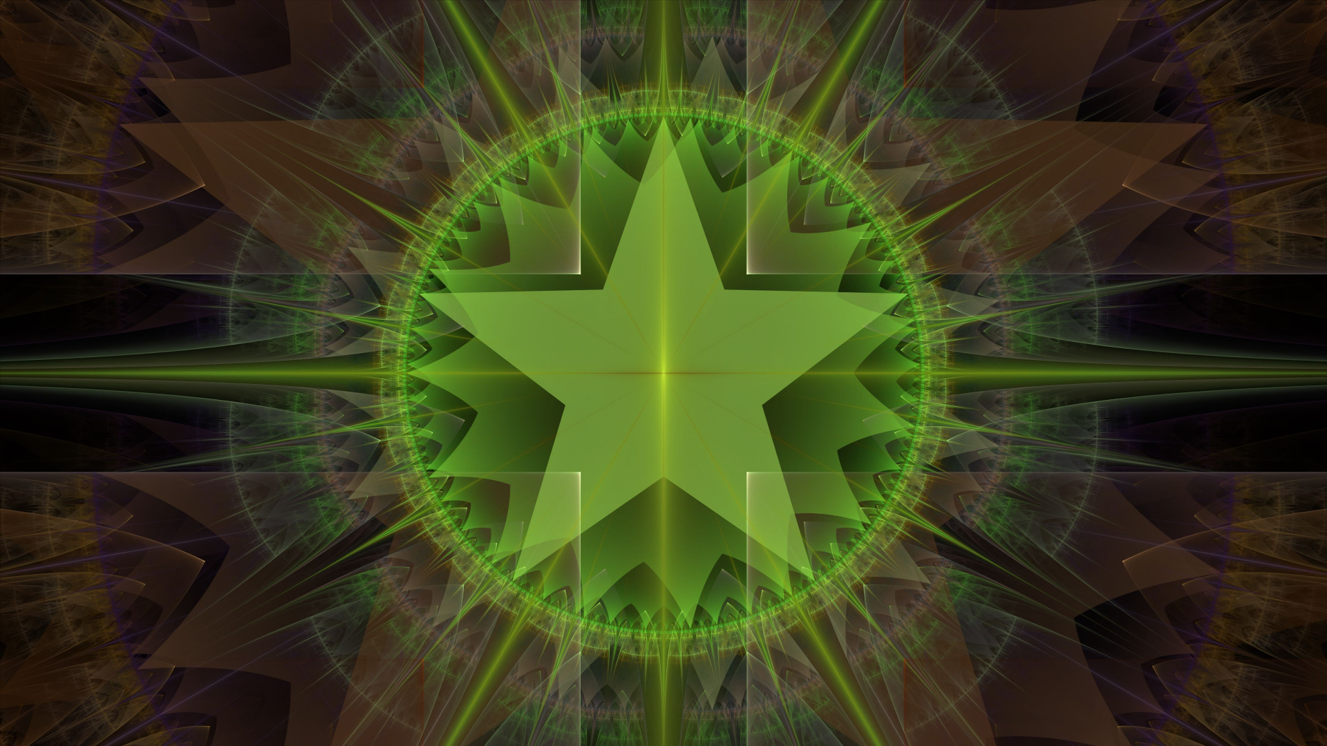 Обои фрактальное искусство, фрактал, узор, фигура, наземное растение в разрешении 1920x1080