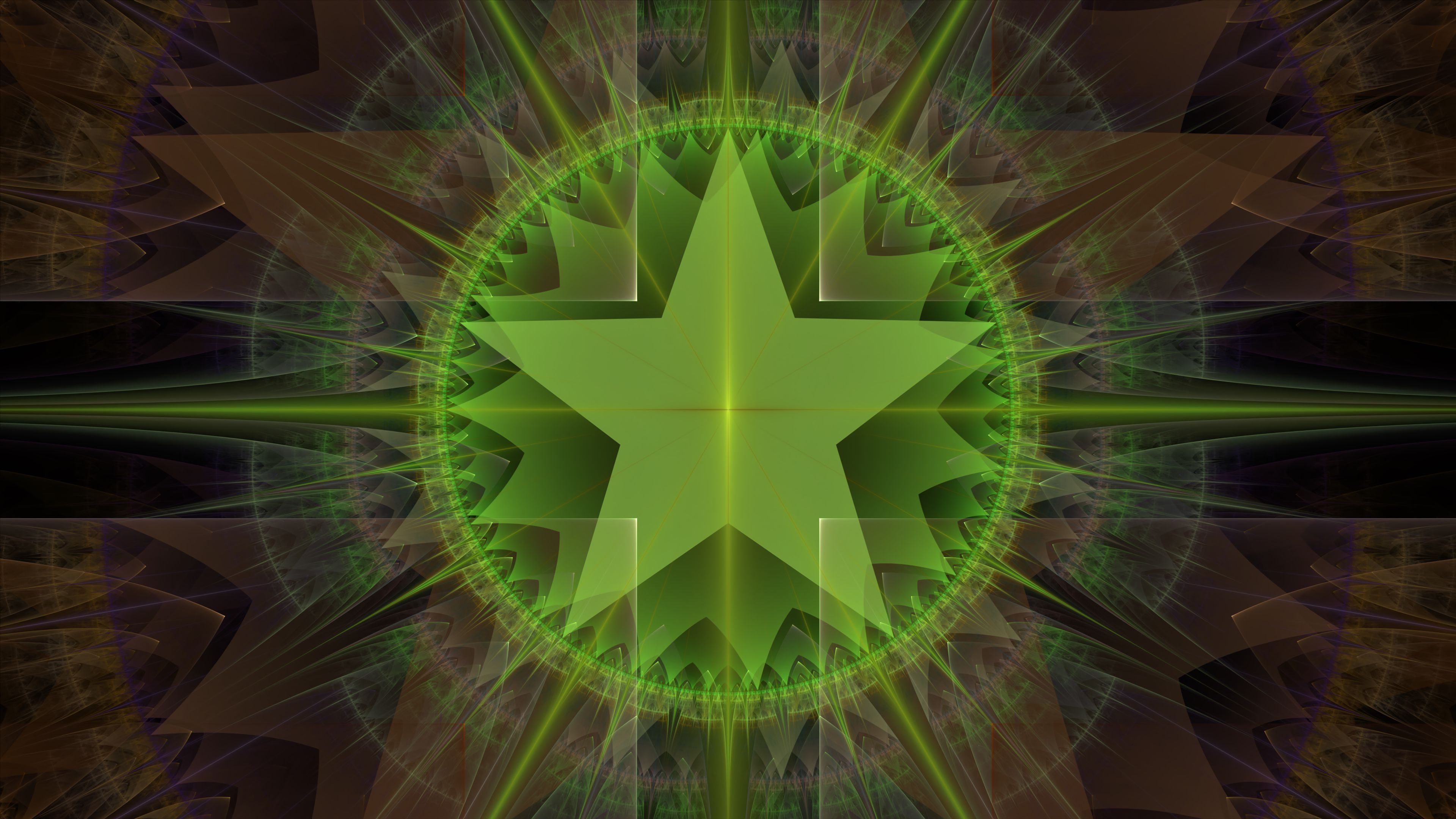 Обои фрактальное искусство, фрактал, узор, фигура, наземное растение в разрешении 3840x2160