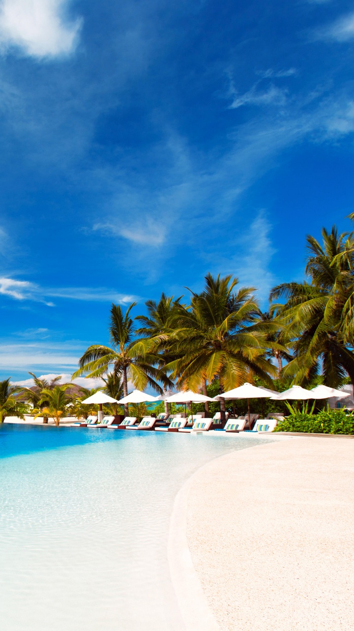 Обои Велассару Мальдивы, прибежище, путешествие, отпуск, пляж в разрешении 720x1280