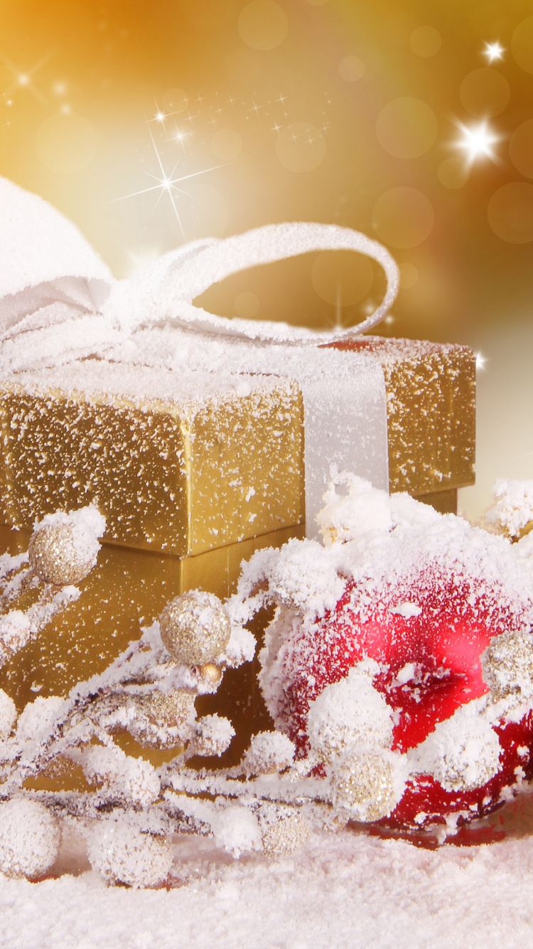 Обои подарок, Рождественский подарок, Рождественский день, настоящее время, пища в разрешении 750x1334