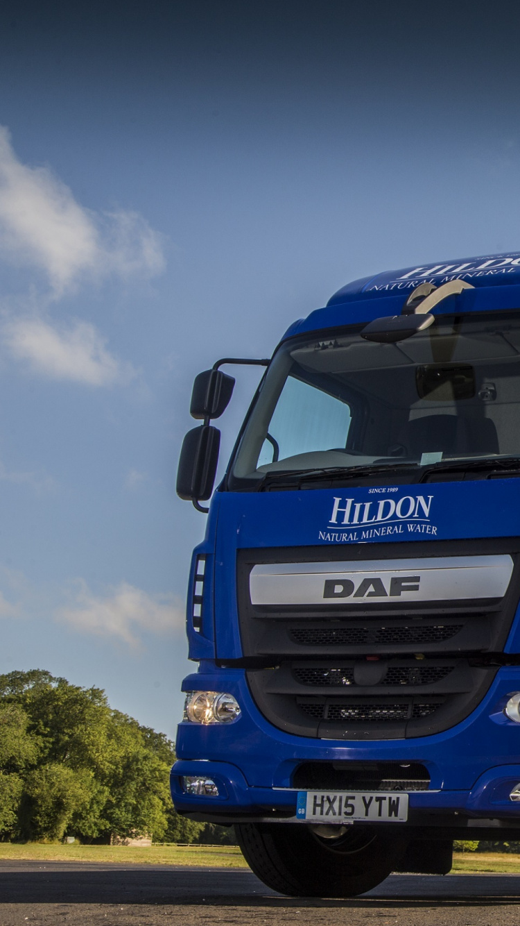 Обои грузовик, грузовых автомобилей DAF, транспорт, грузовые перевозки, трейлер тележки в разрешении 750x1334