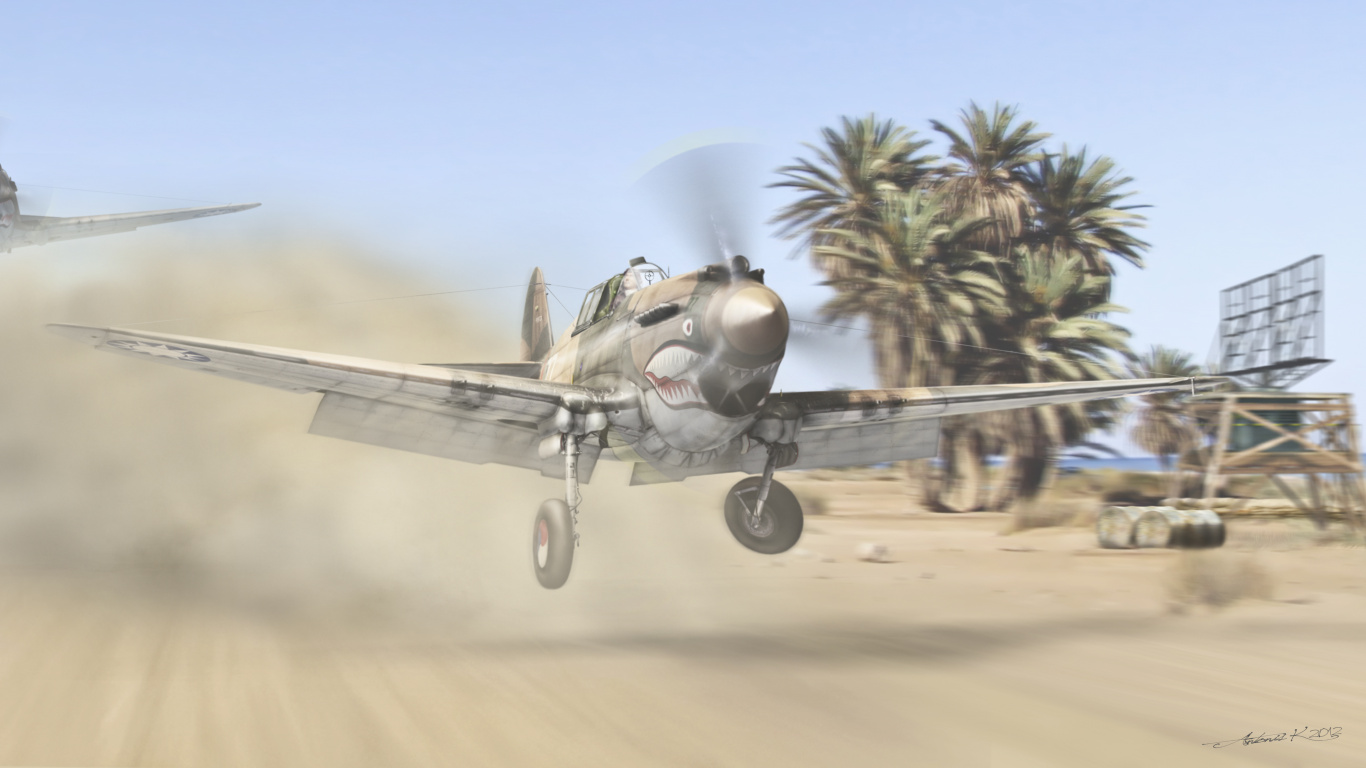 Обои самолет, самолеты, пропеллер, полет, военный самолет в разрешении 1366x768