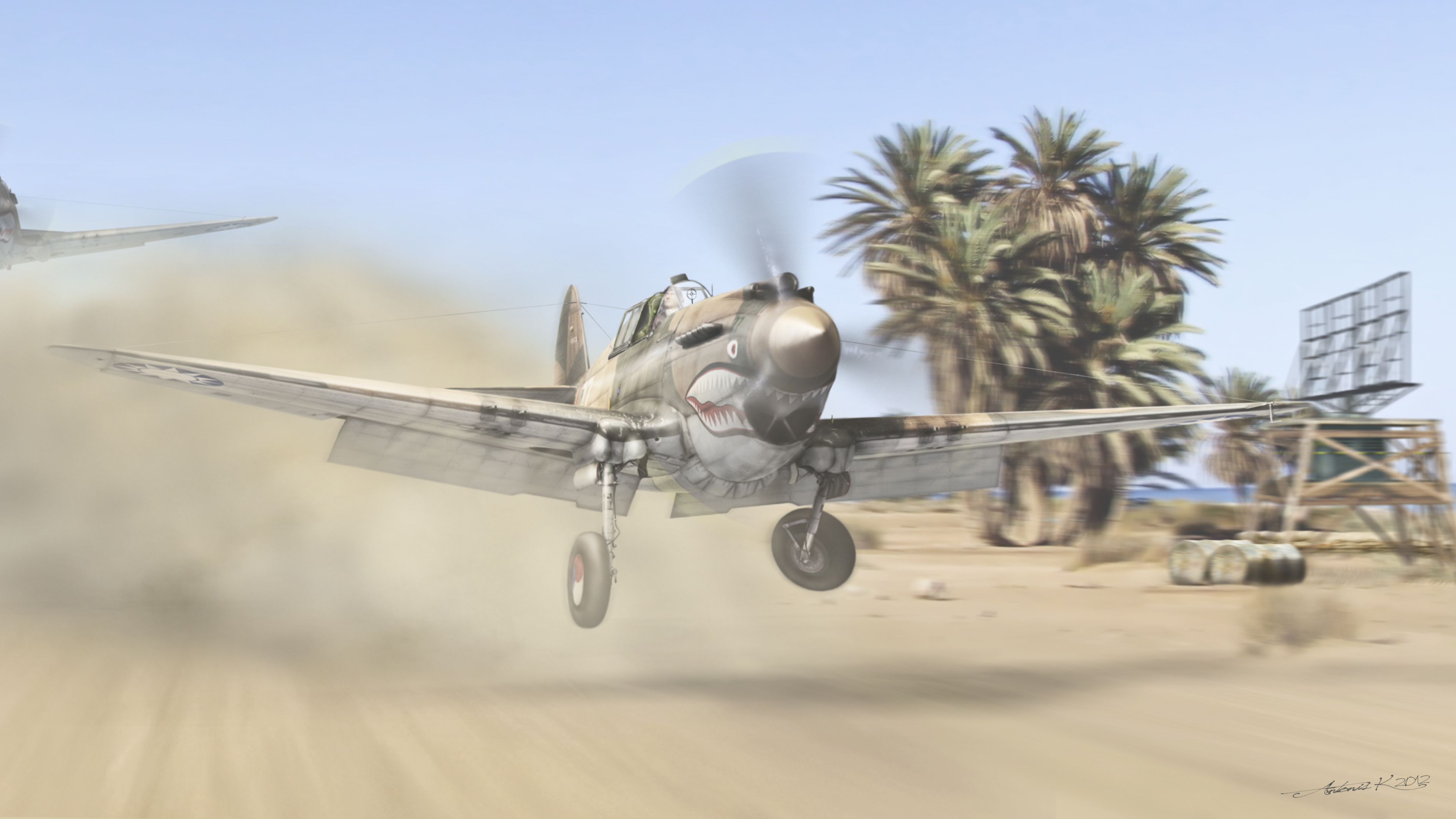 Обои самолет, самолеты, пропеллер, полет, военный самолет в разрешении 3840x2160