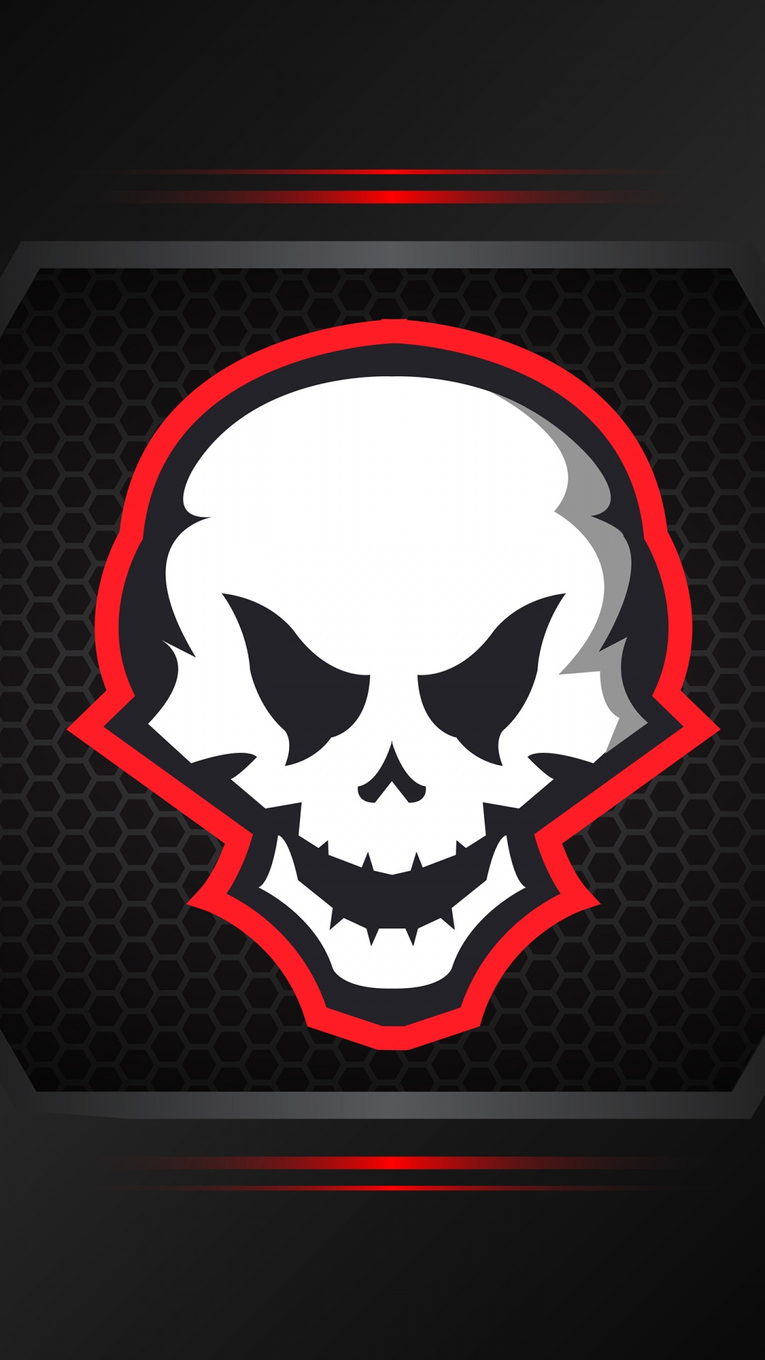 Обои красный цвет, эмблема, иллюстрация, геймер, лого в разрешении 1080x1920