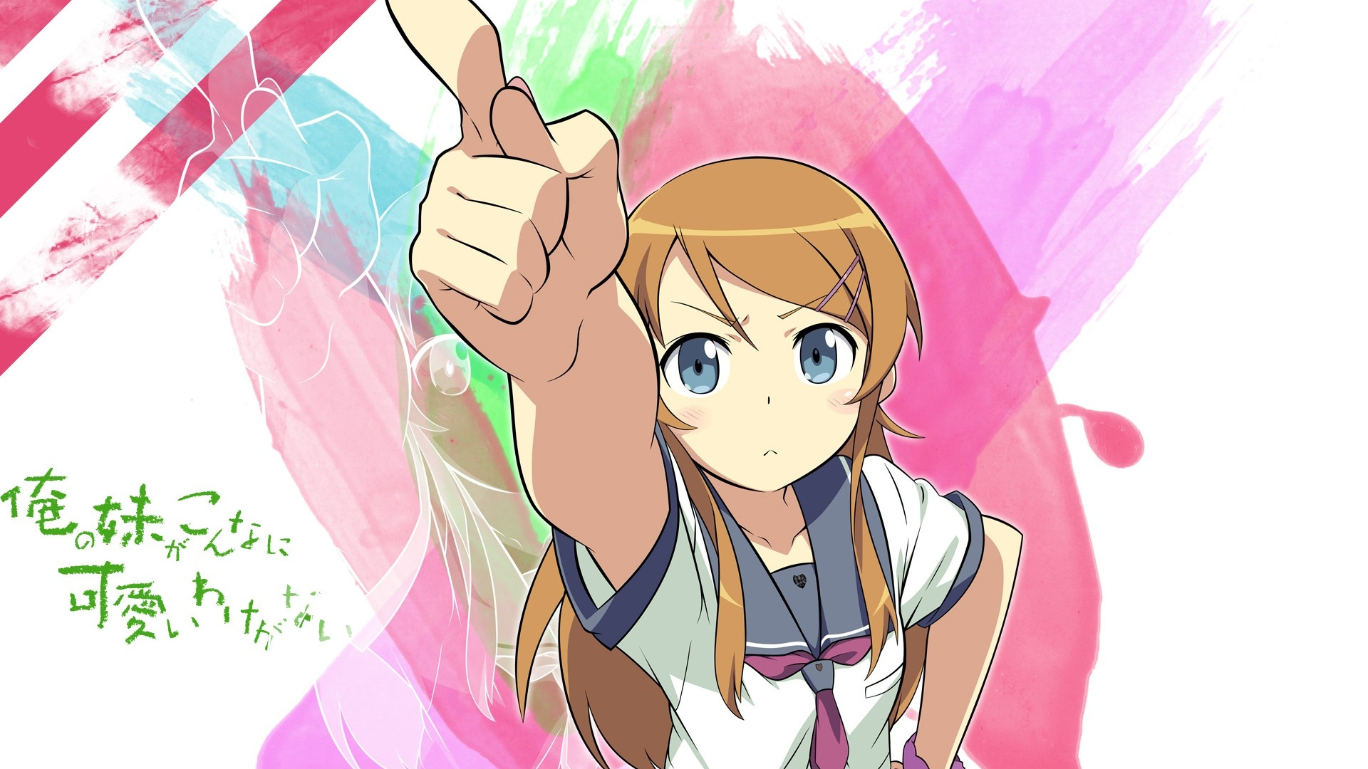 Обои oreimo, мультфильм, выражение лица, мимика, микото мисака в разрешении 1920x1080