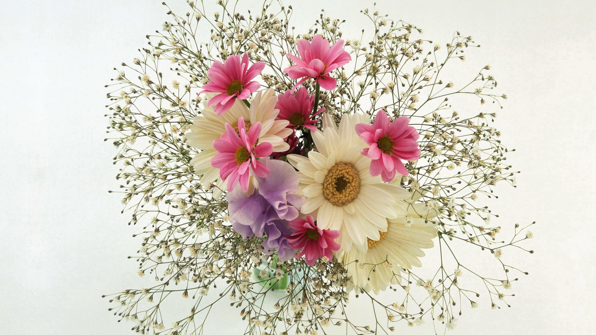 Обои цветочный букет, флористики, срезанные цветы, цветочный дизайн, флористика в разрешении 1920x1080
