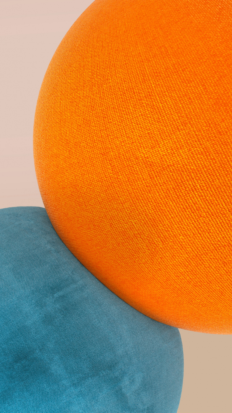 Обои андроид, телефон, Оранжевый цвет, фрукты, арт в разрешении 750x1334