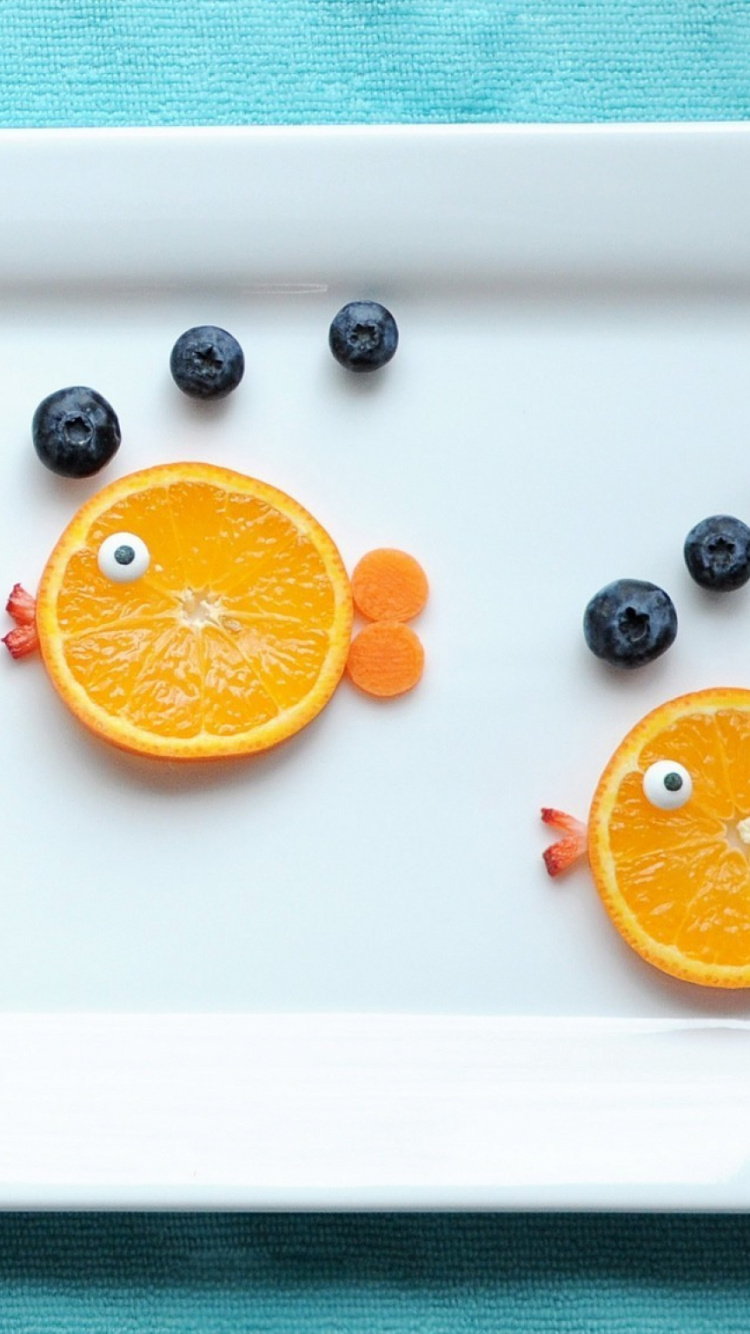 Обои фрукты, Апельсин, пища, вафли, вафля в разрешении 750x1334