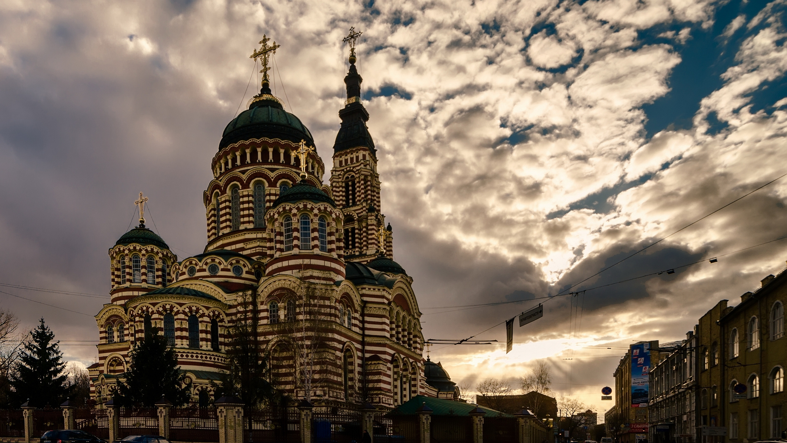 Обои собор, ориентир, здание, город, метрополия в разрешении 2560x1440