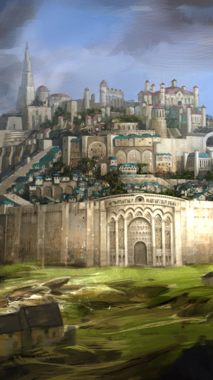 Обои Гильдия войны 2, фэнтези, здание, средневековая архитектура, замок в разрешении 720x1280