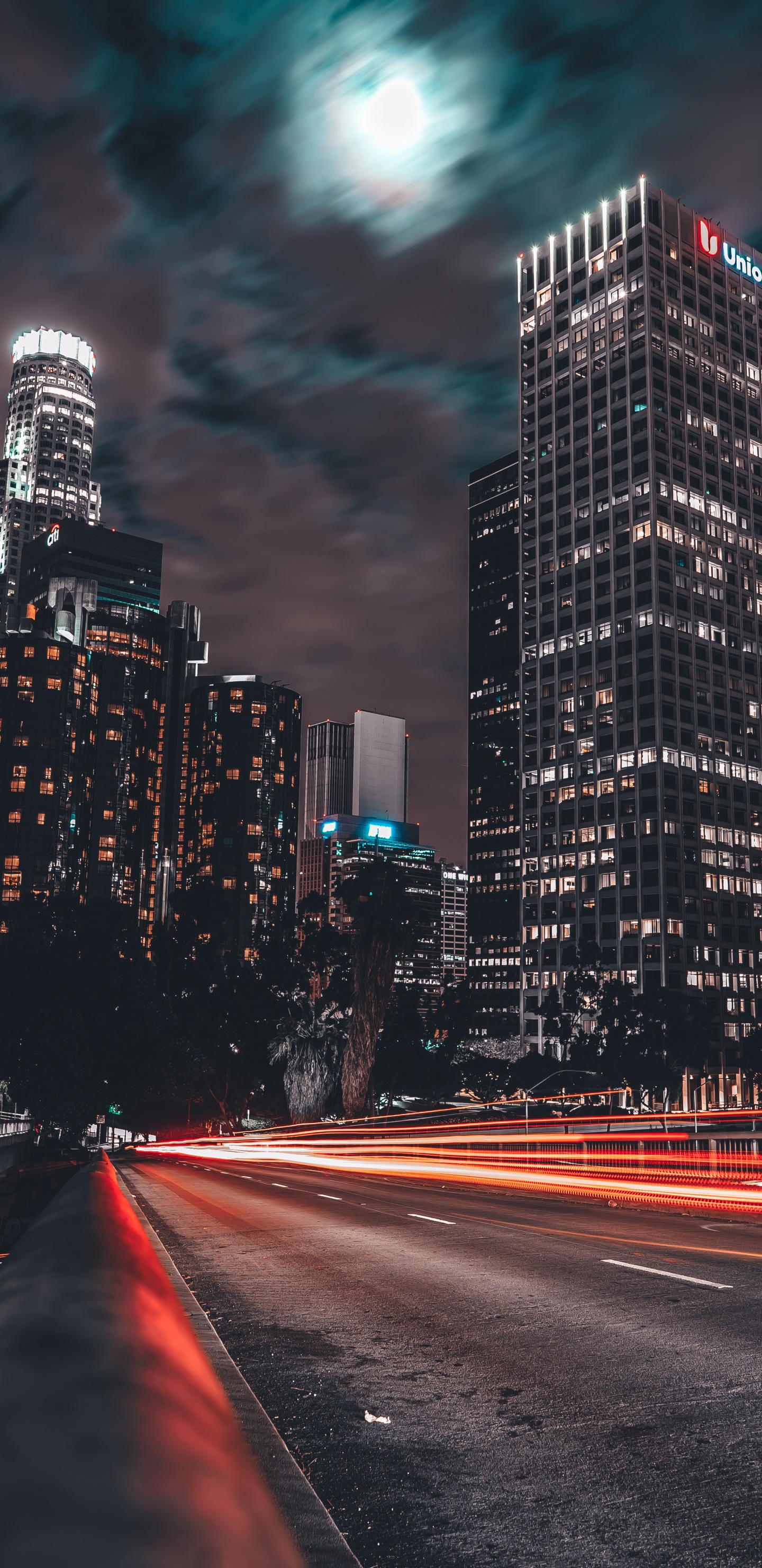 Обои город, городской пейзаж, городской район, метрополия, небоскреб в разрешении 1440x2960