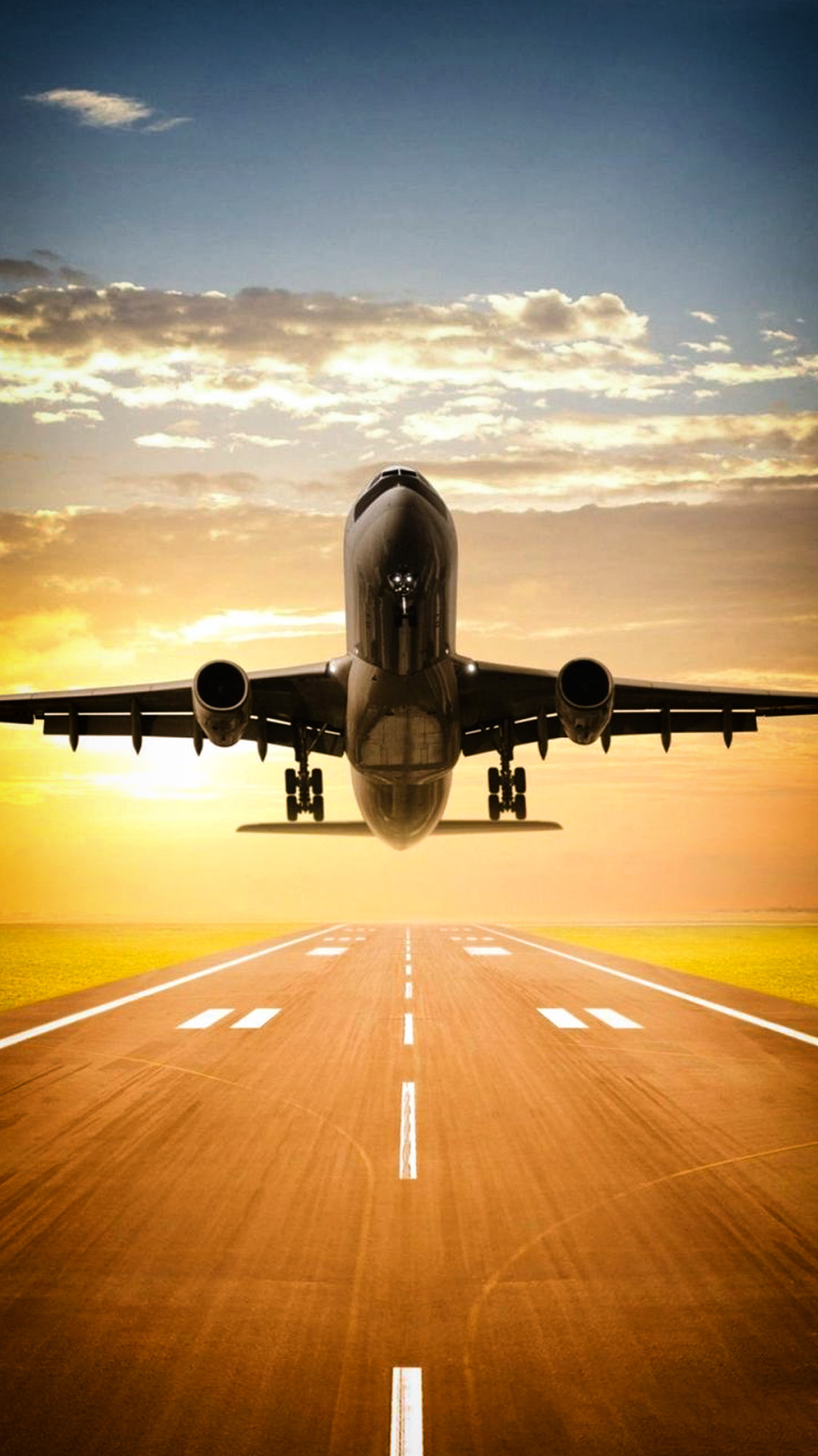 Обои самолет взлетает, самолет, полет, самолеты, взлет в разрешении 1080x1920