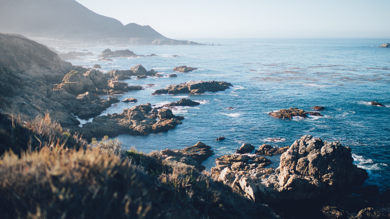 Обои котировка, вода, природный ландшафт, местность, пляж в разрешении 1366x768