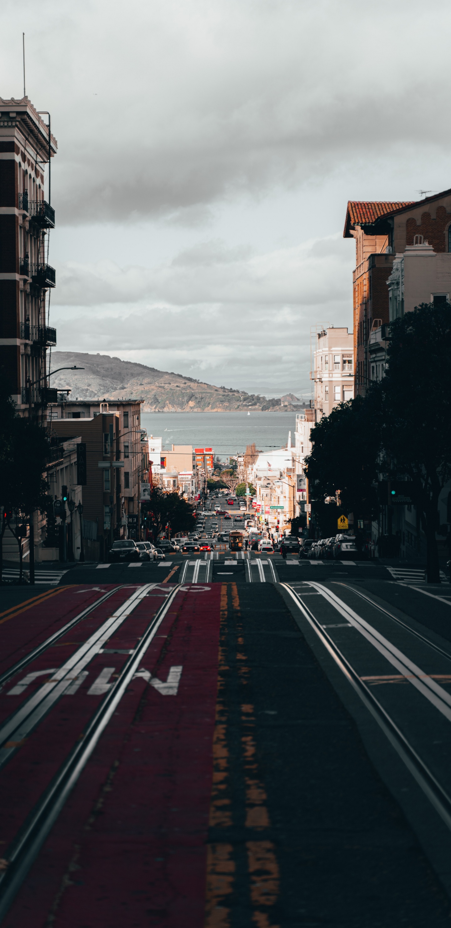 Обои Сан Франциско, облако, здание, дорожное покрытие, асфальт в разрешении 1440x2960