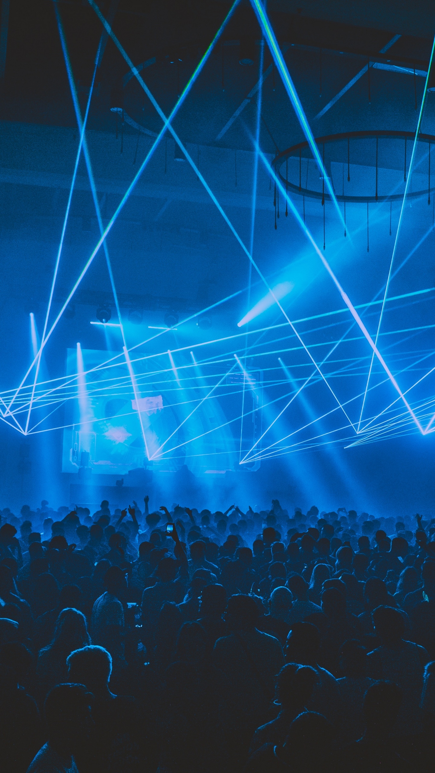 Обои концерт, синий, Визуальный эффект освещения, свет, Представление в разрешении 1440x2560