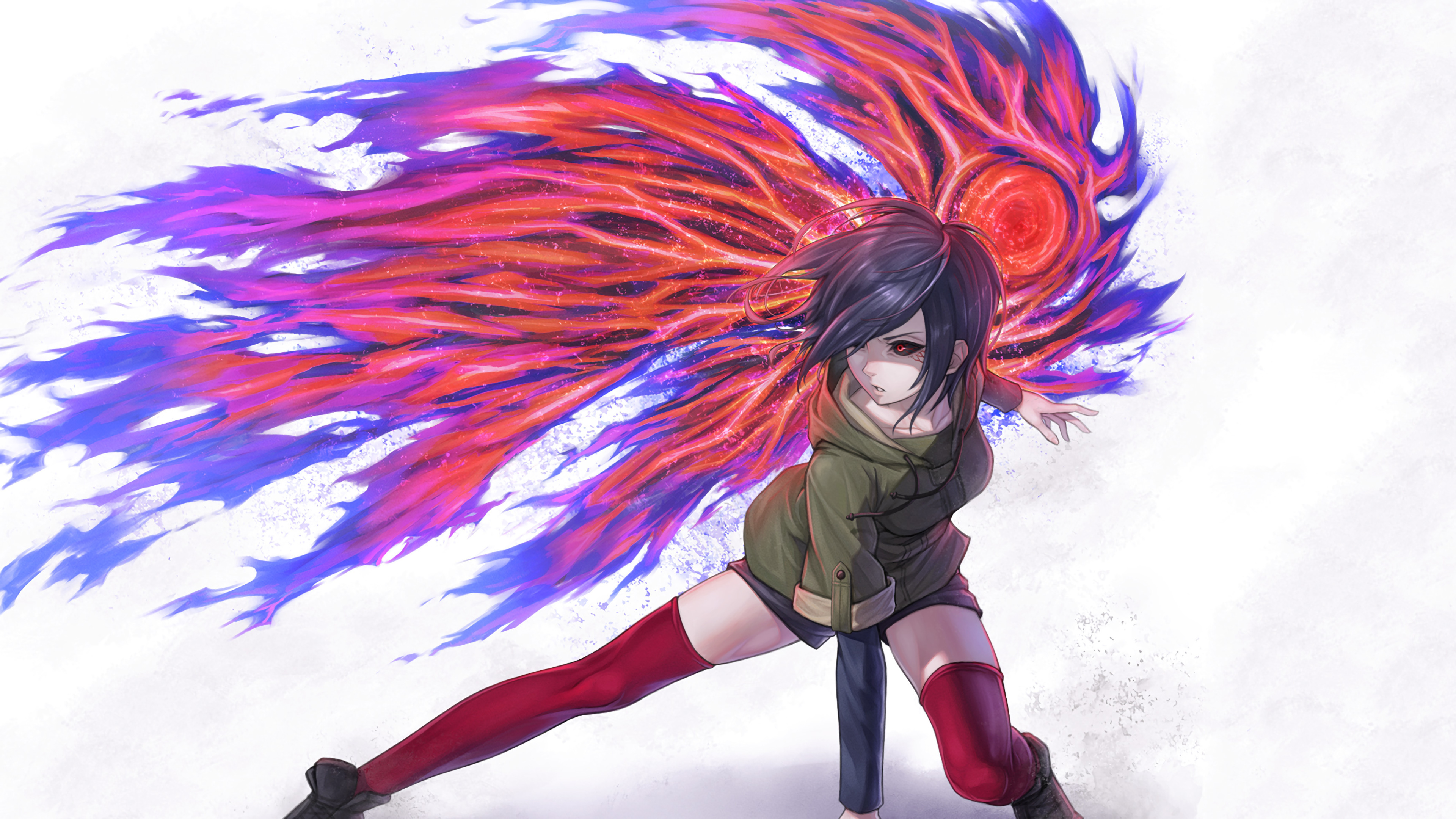 Обои одной Кирисима, Кен kaneki, Токио вурдалак, Манга, аниме в разрешении 3840x2160