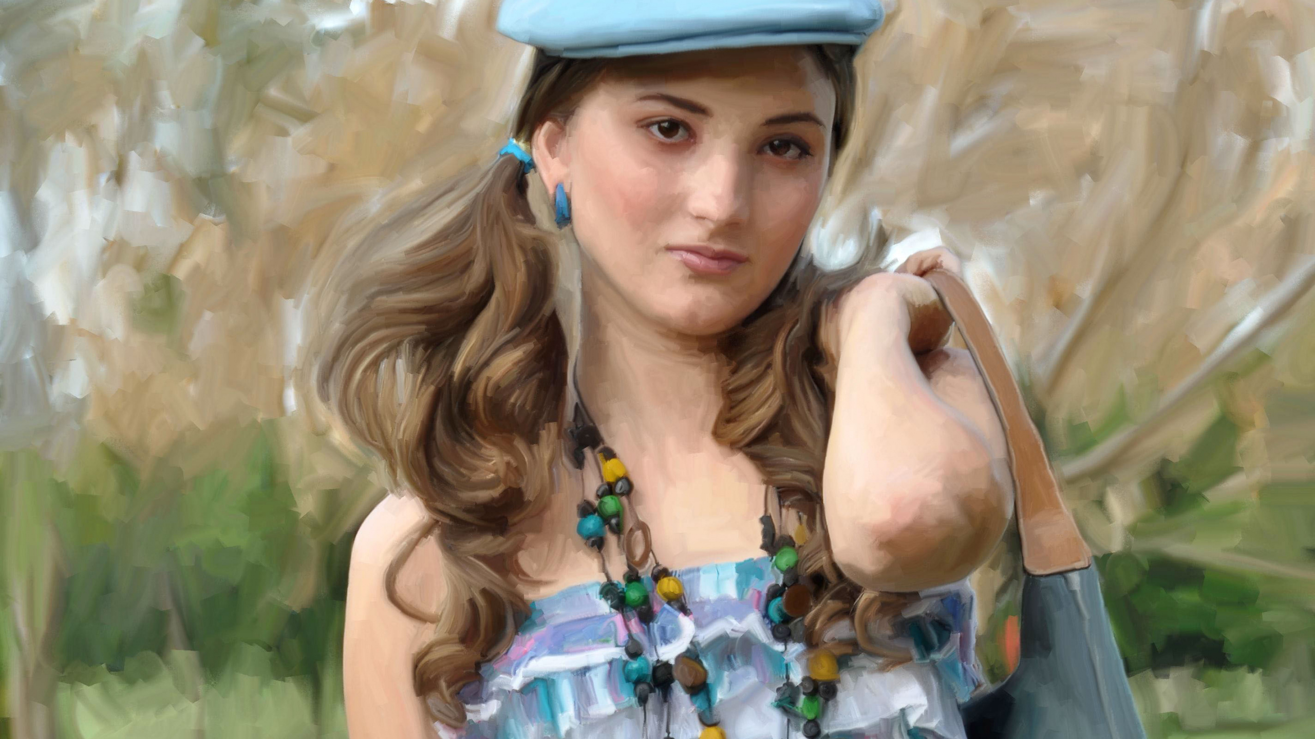 Обои плечо, одежда, джинсы, головной убор, джинсовая ткань в разрешении 2560x1440