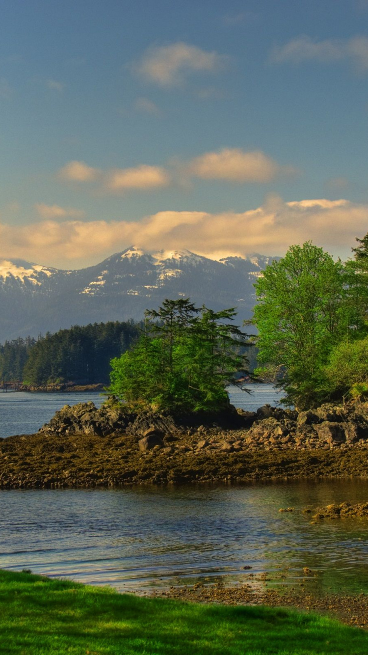 Обои природа, природный ландшафт, вода, озеро, отражение в разрешении 750x1334