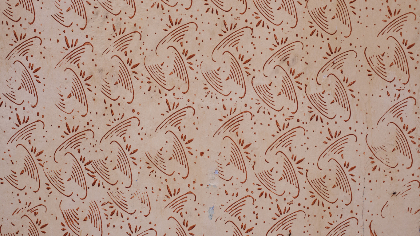 Обои узор, стена, ткань, материал, краска в разрешении 1366x768