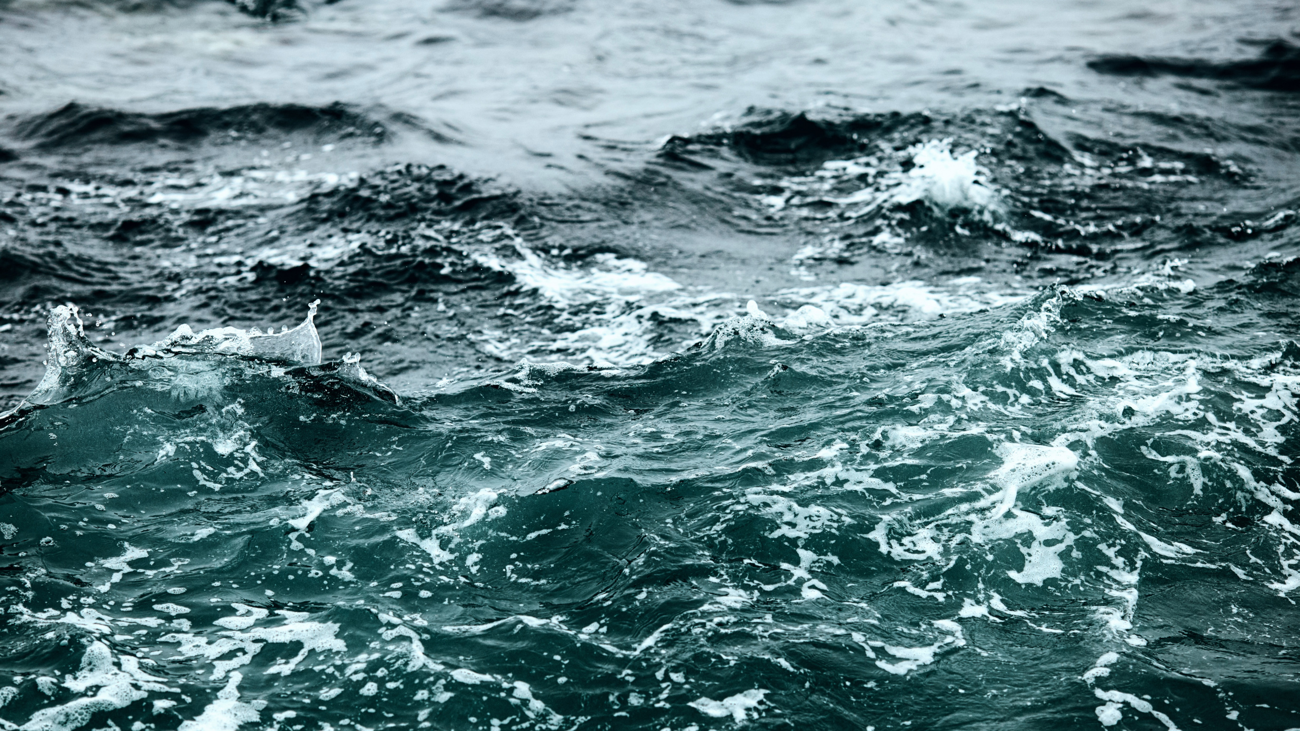 Обои вода, море, волна, гидроресурсы, ветровая волна в разрешении 2560x1440