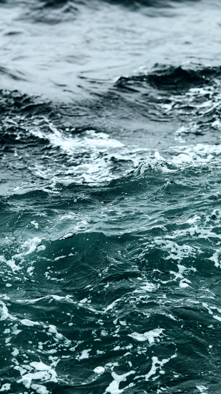 Обои вода, море, волна, гидроресурсы, ветровая волна в разрешении 750x1334