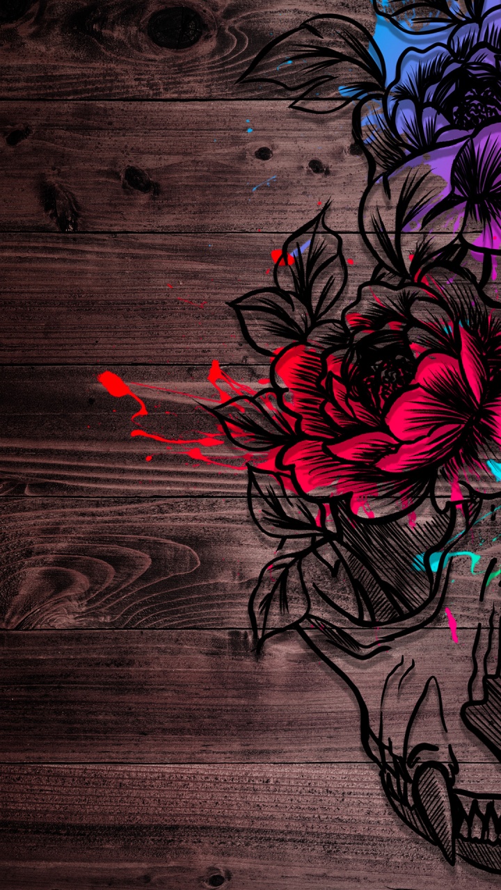 Обои визуальное искусство, арт, цветок, растение, лепесток в разрешении 720x1280