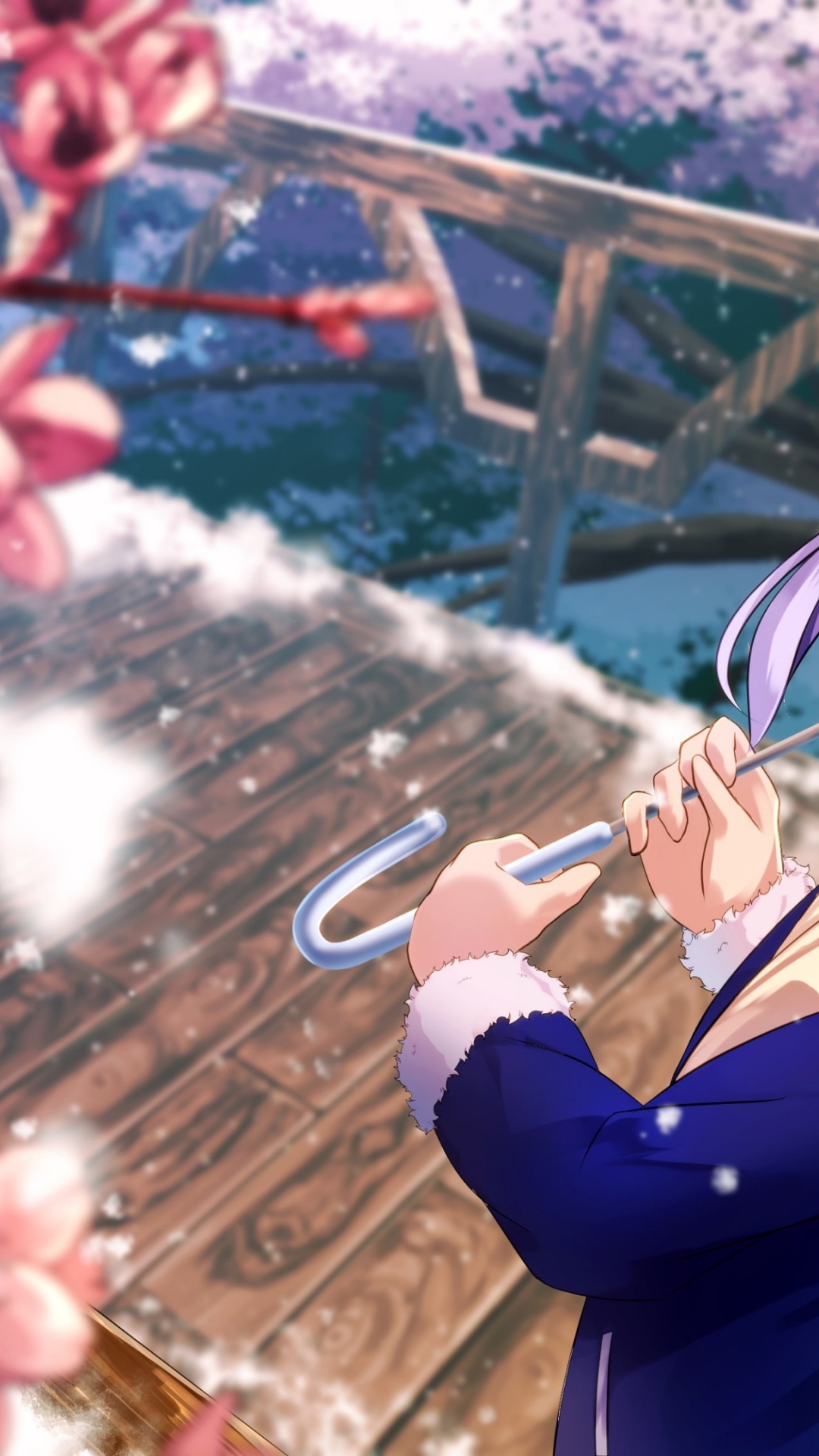 Обои Это порядок Кролик, аниме, цветок, растение, белые в разрешении 1080x1920