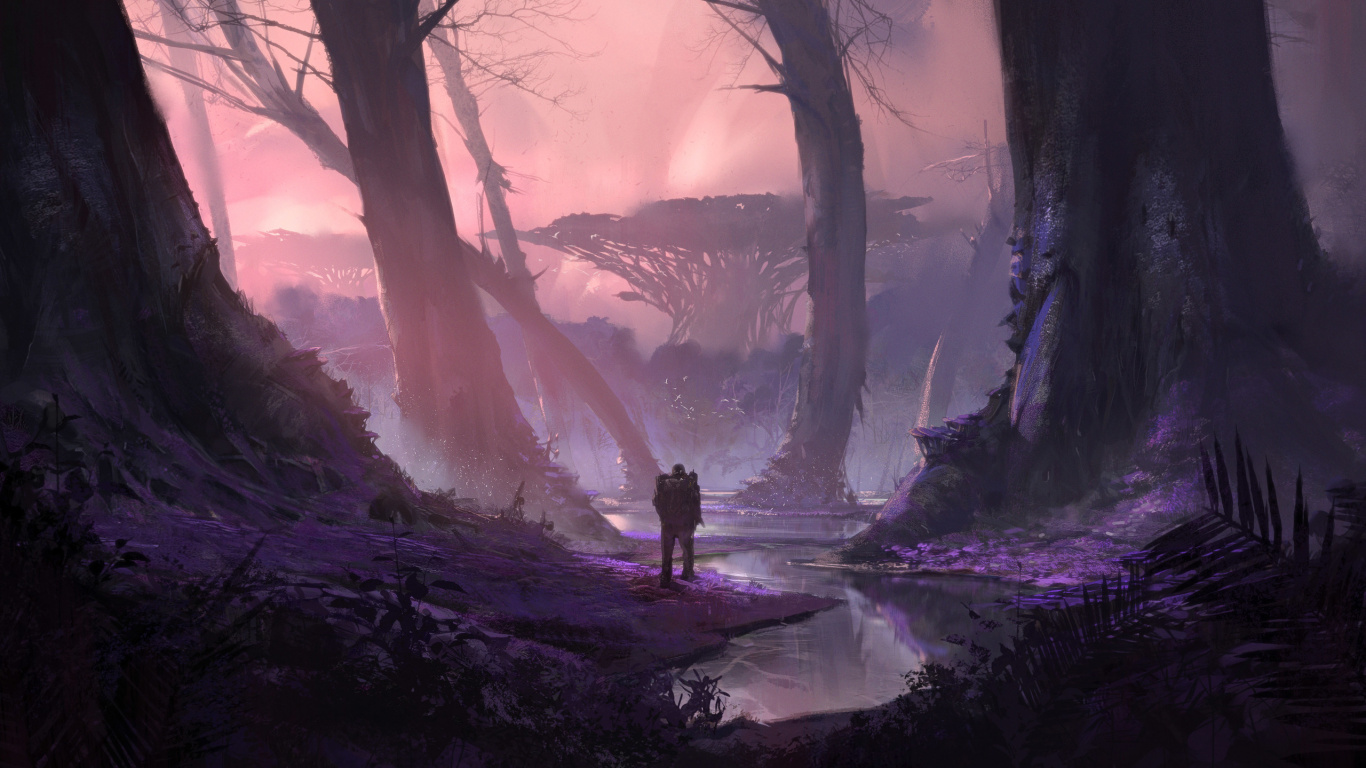 Обои цифровое искусство, концепт арт, иллюстрация, арт, рисование в разрешении 1366x768